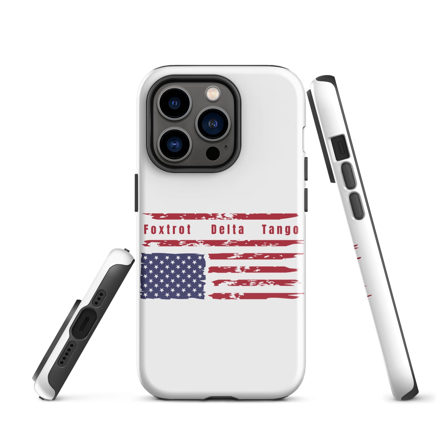 Foxtrot Delta Tango (Flag) - iPhone® Case Mobile Phone Cases Woke American Apparel iPhone 14 Pro
