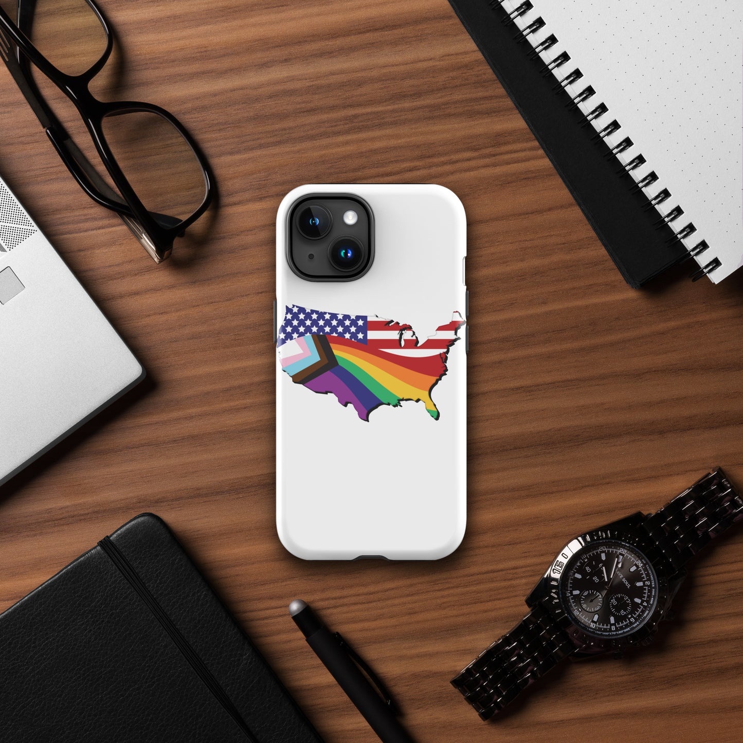 US Map Old Glory Pride - iPhone® Case - Supporting Equal Rights for All Americans Mobile Phone Cases Woke American Apparel
