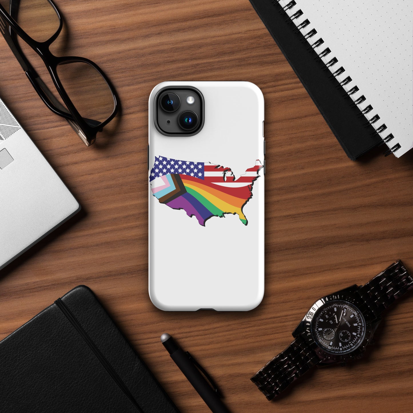 US Map Old Glory Pride - iPhone® Case - Supporting Equal Rights for All Americans Mobile Phone Cases Woke American Apparel