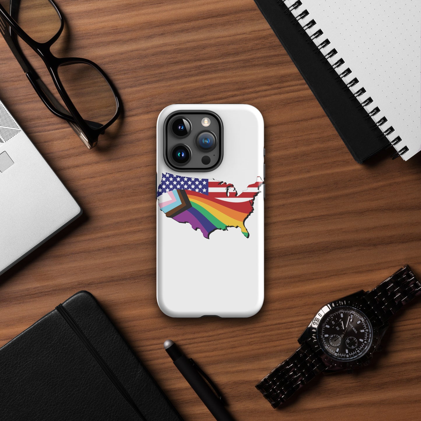 US Map Old Glory Pride - iPhone® Case - Supporting Equal Rights for All Americans Mobile Phone Cases Woke American Apparel