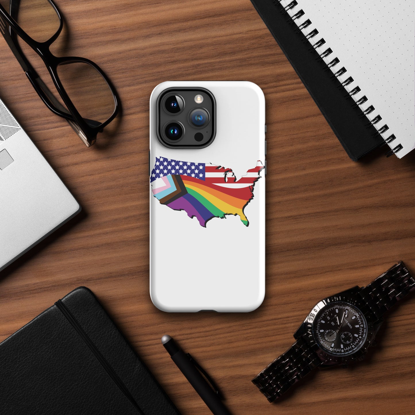 US Map Old Glory Pride - iPhone® Case - Supporting Equal Rights for All Americans Mobile Phone Cases Woke American Apparel