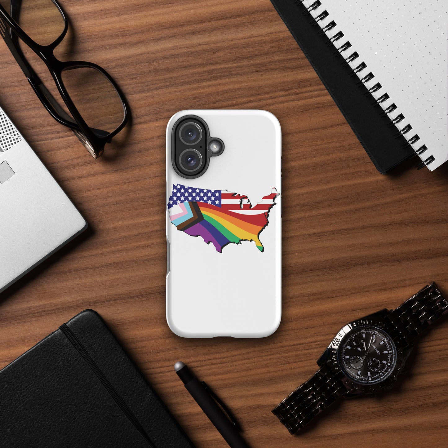 US Map Old Glory Pride - iPhone® Case - Supporting Equal Rights for All Americans Mobile Phone Cases Woke American Apparel