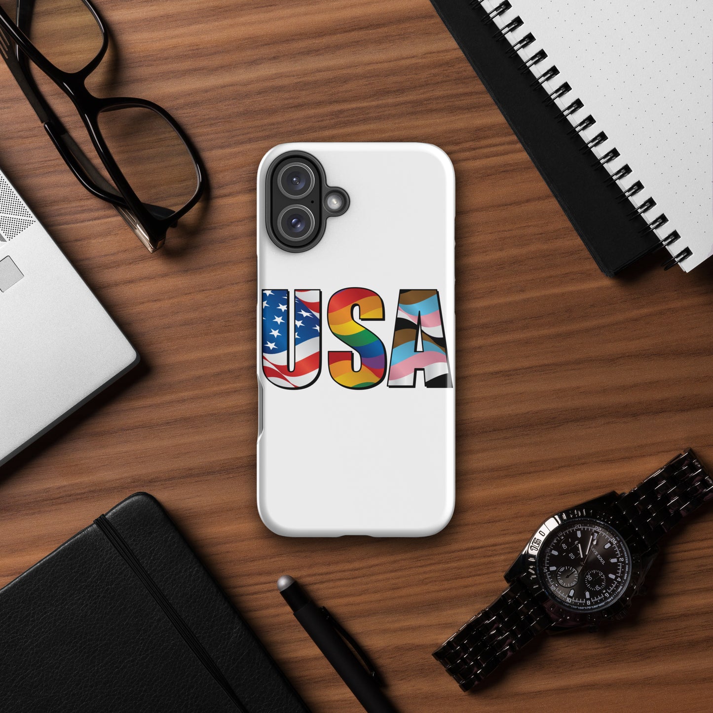 USA Pride - iPhone® Case - Supporting Equal Rights for All Americans Mobile Phone Cases Woke American Apparel iPhone 16 Plus