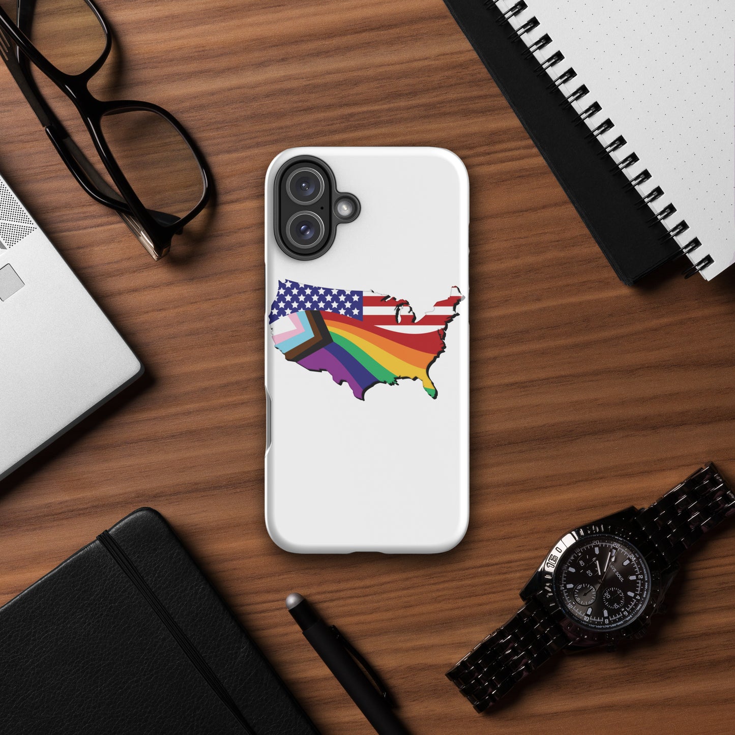 US Map Old Glory Pride - iPhone® Case - Supporting Equal Rights for All Americans Mobile Phone Cases Woke American Apparel