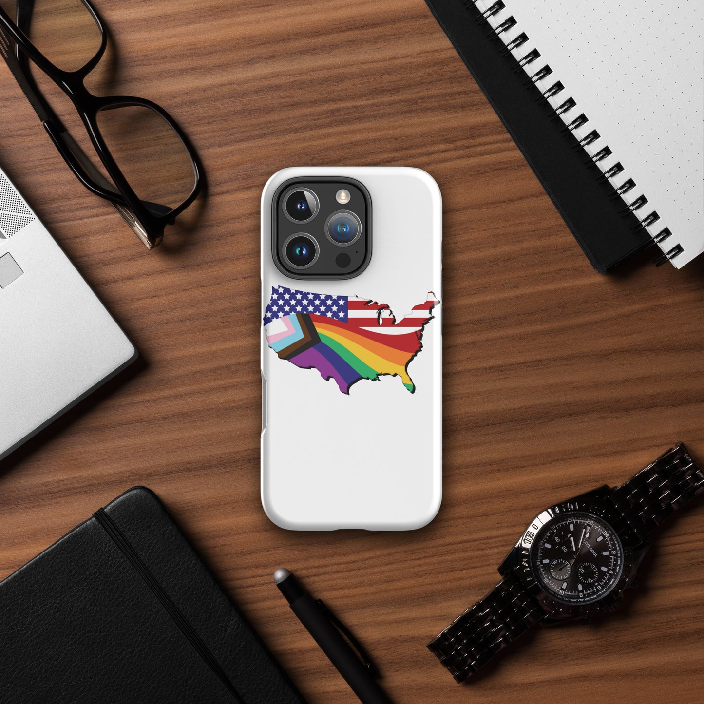 US Map Old Glory Pride - iPhone® Case - Supporting Equal Rights for All Americans Mobile Phone Cases Woke American Apparel