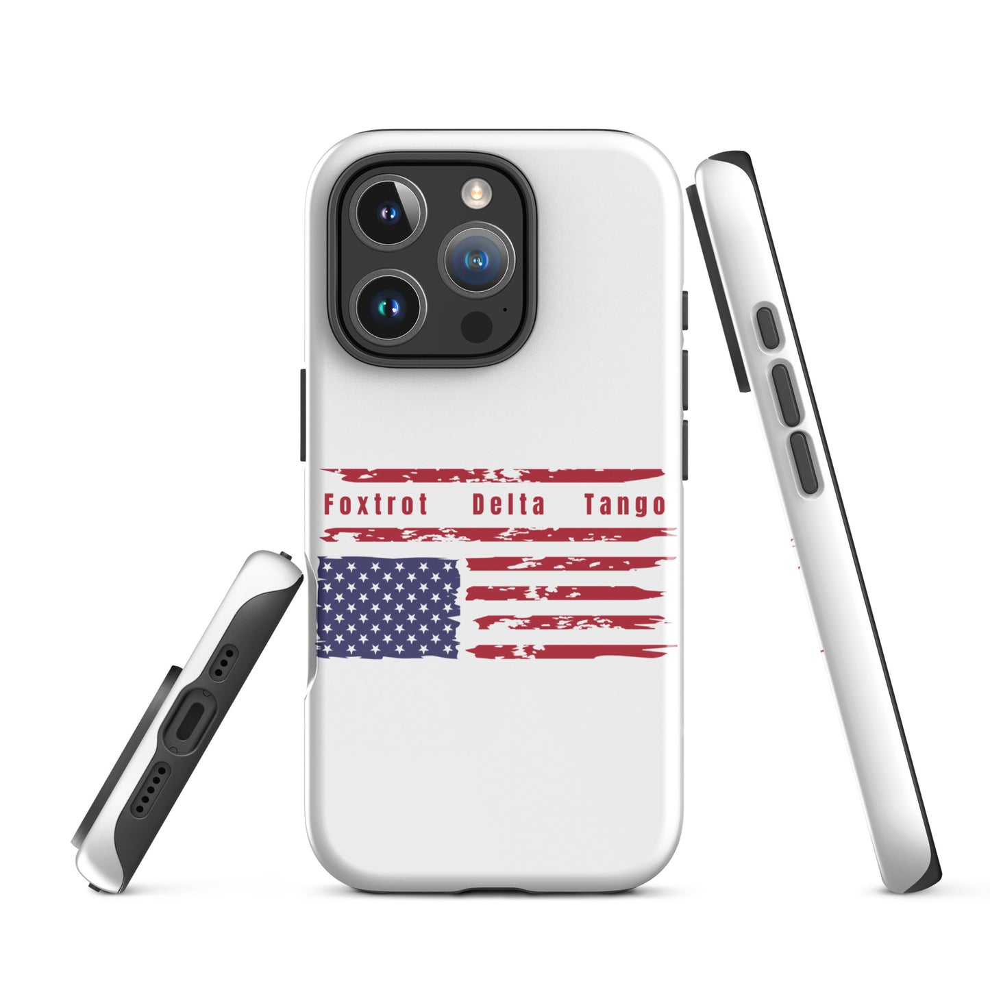Foxtrot Delta Tango (Flag) - iPhone® Case Mobile Phone Cases Woke American Apparel iPhone 16 Pro
