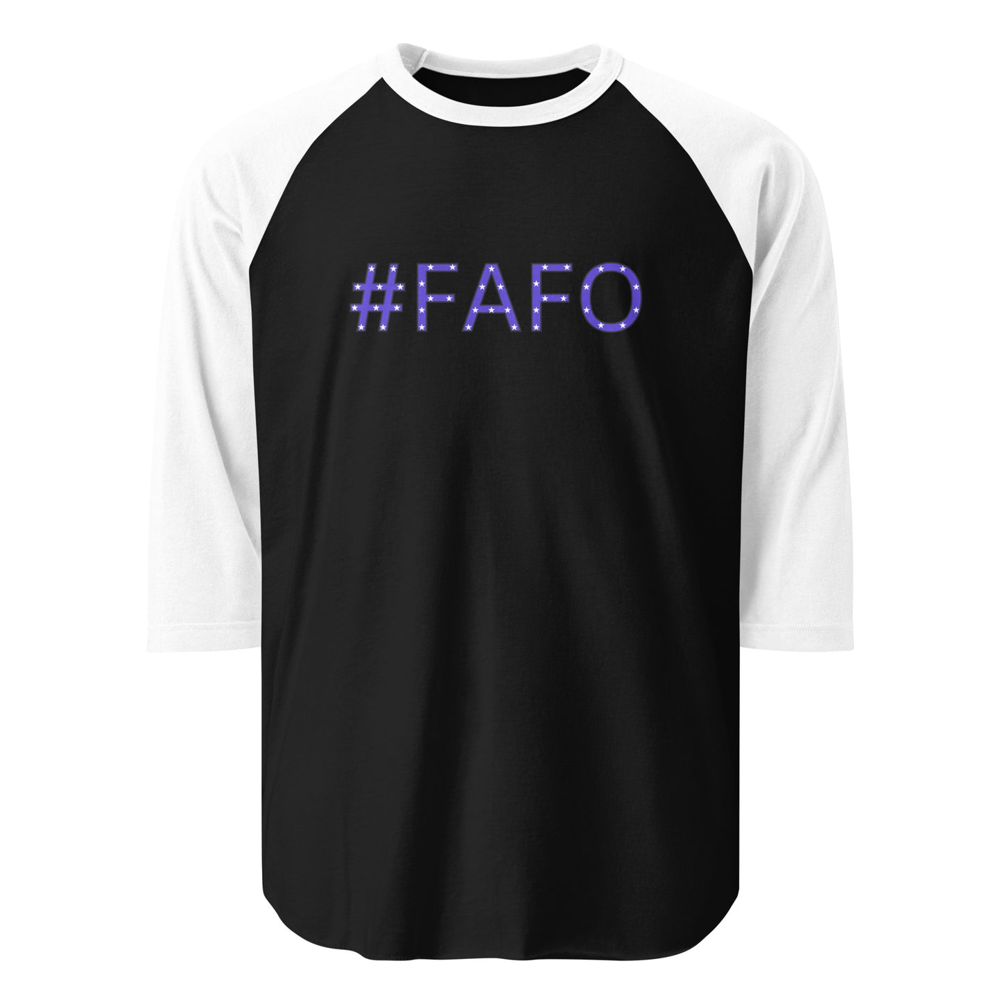 #FAFO - 3/4 Sleeve Raglan T-Shirt Shirts & Tops Woke American Apparel Black/White XS