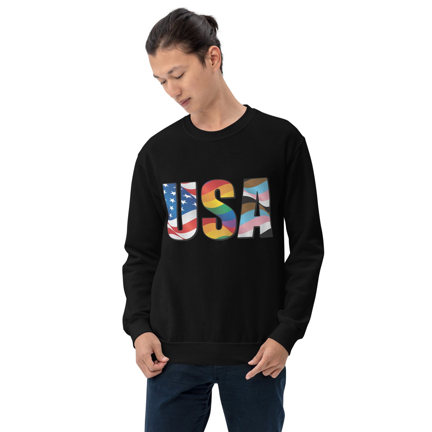 USA Pride - Unisex Sweatshirt - Supporting Equal Rights for All Americans Shirts & Tops Woke American Apparel