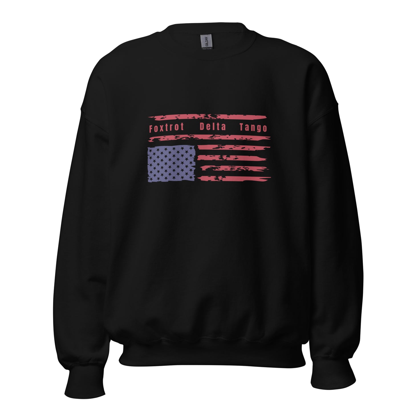 Foxtrot Delta Tango (Flag) - Unisex Sweatshirt Shirts & Tops Woke American Apparel