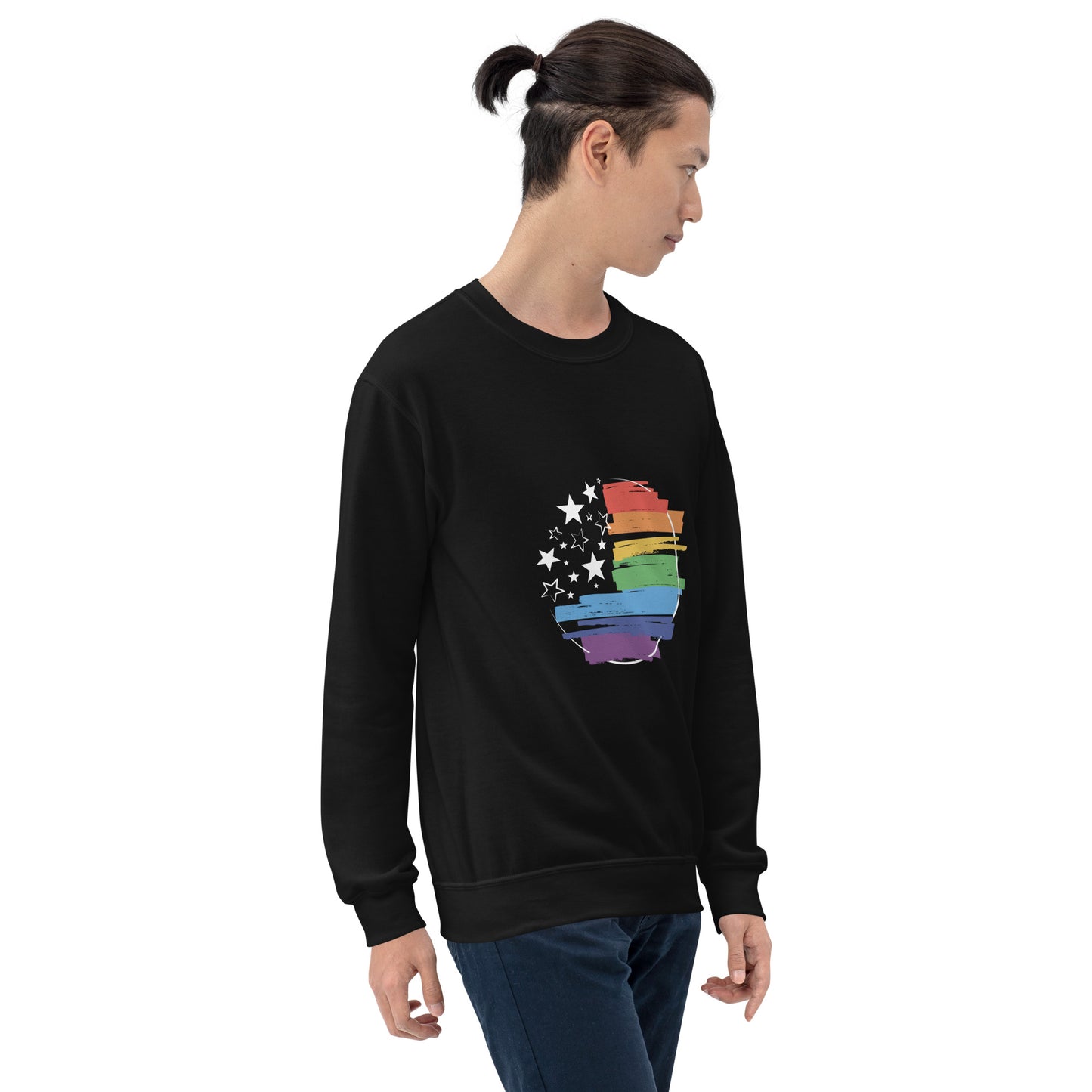 Stars & Pride - Unisex Sweatshirt - Supporting LGBTQIA+ Rights Shirts & Tops Woke American Apparel