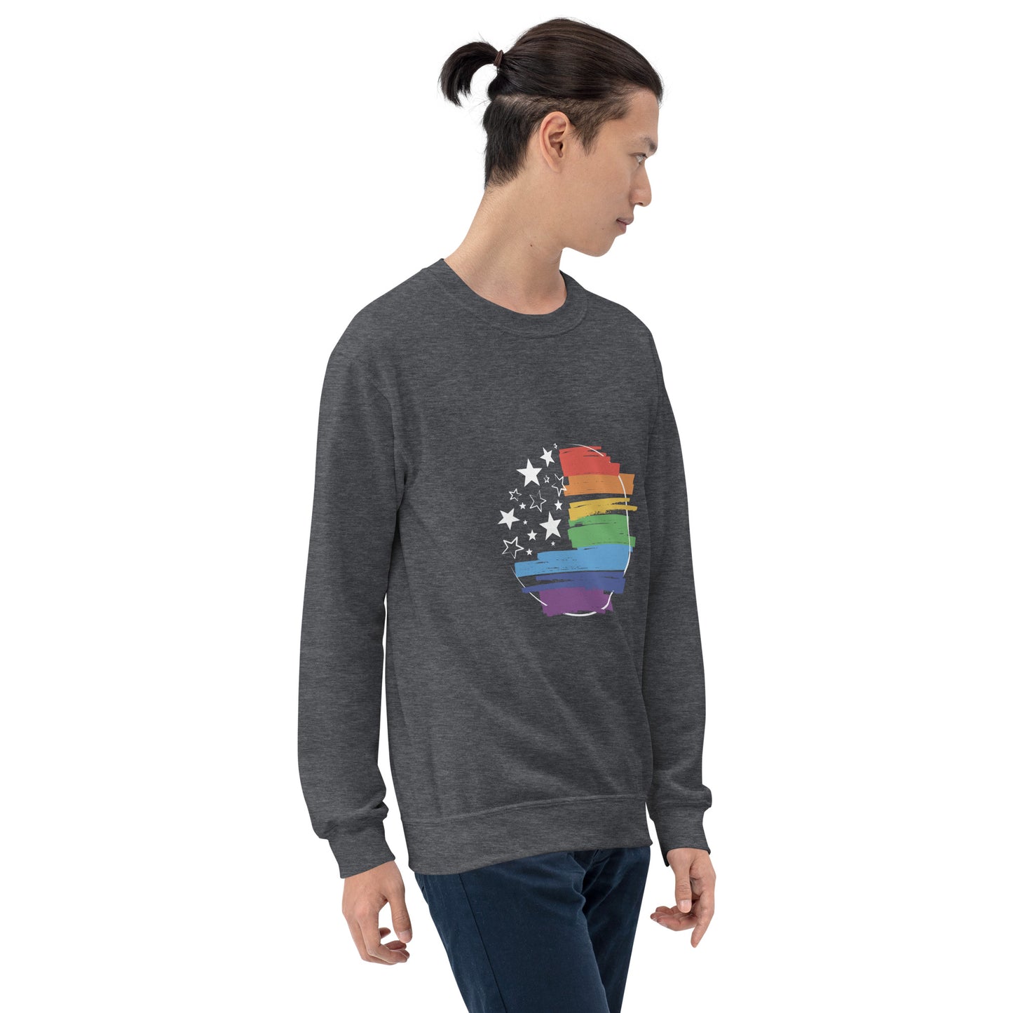 Stars & Pride - Unisex Sweatshirt - Supporting LGBTQIA+ Rights Shirts & Tops Woke American Apparel