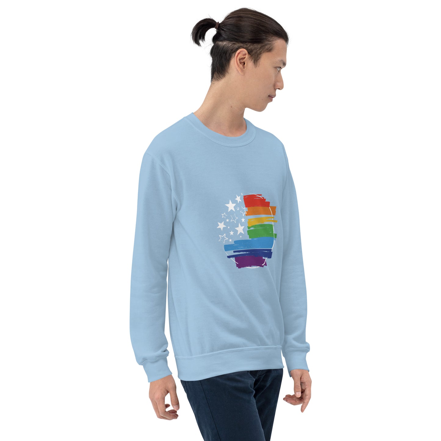 Stars & Pride - Unisex Sweatshirt - Supporting LGBTQIA+ Rights Shirts & Tops Woke American Apparel
