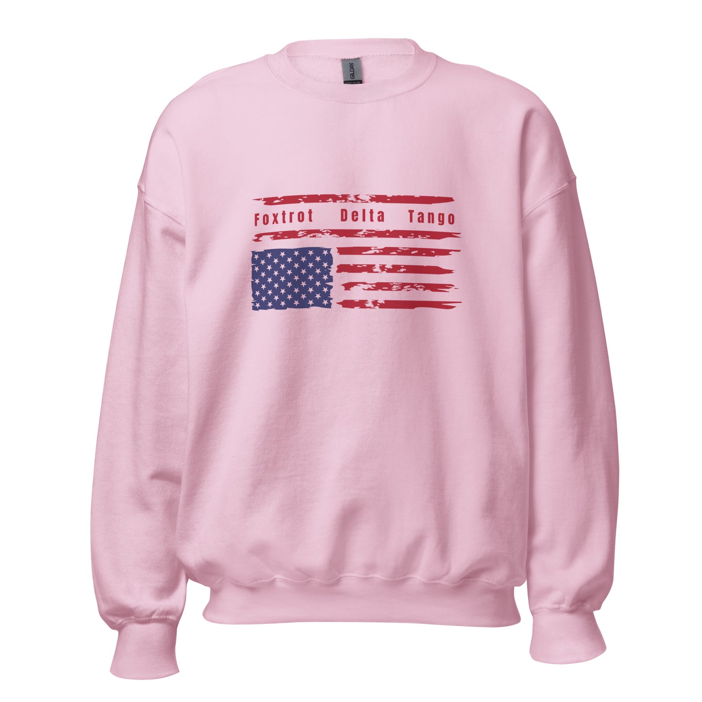 Foxtrot Delta Tango (Flag) - Unisex Sweatshirt Shirts & Tops Woke American Apparel