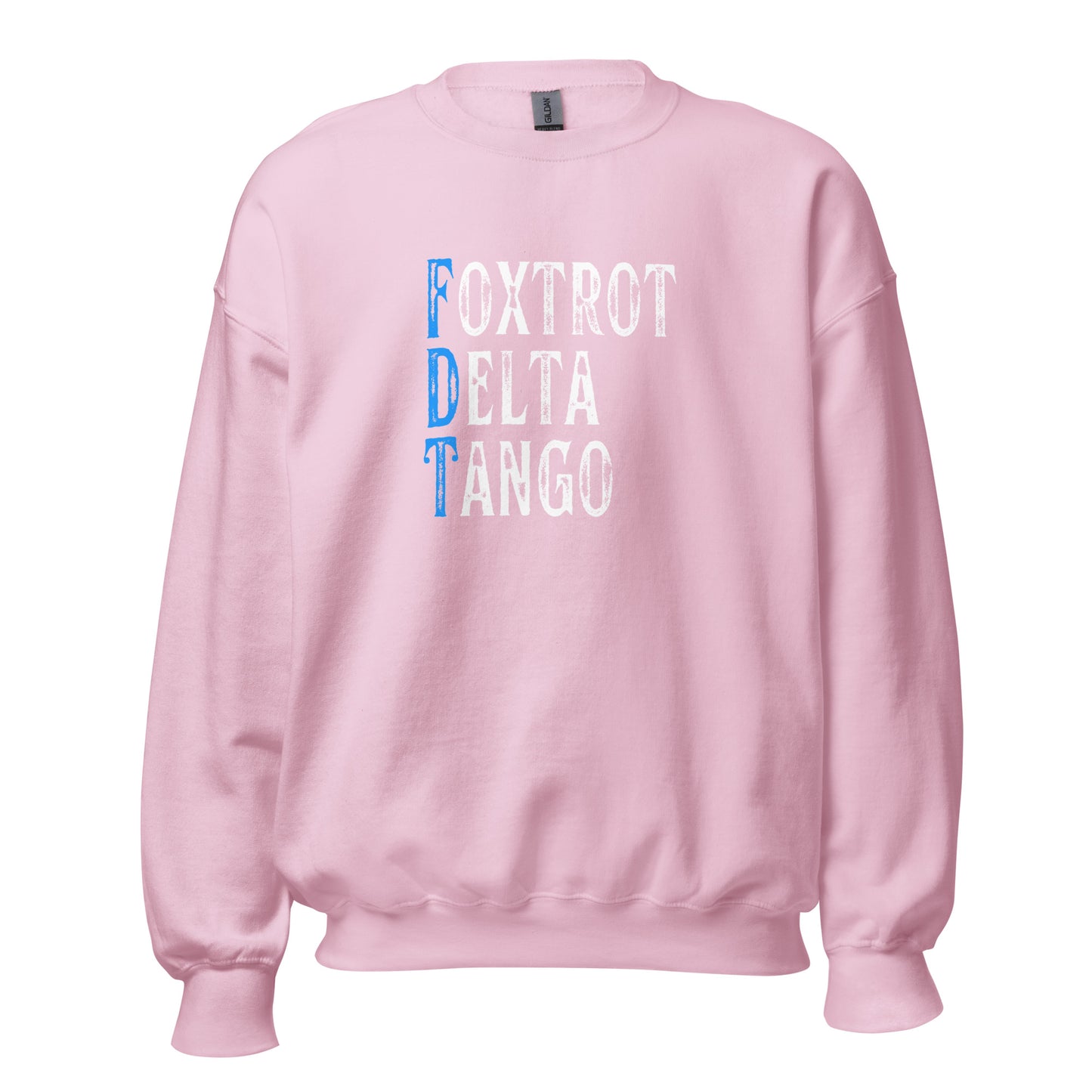 Foxtrot Delta Tango - Unisex Sweatshirt Shirts & Tops Woke American Apparel Light Pink S