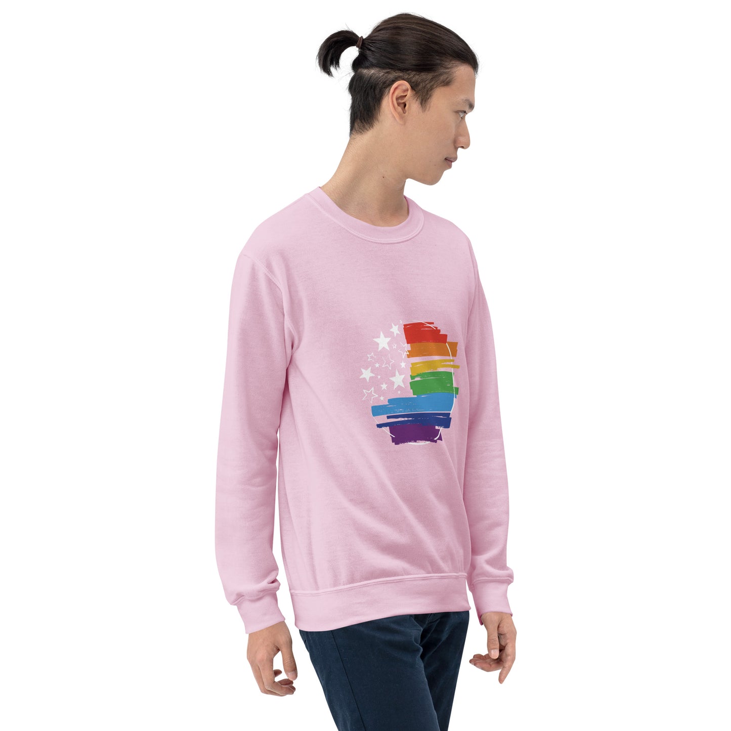 Stars & Pride - Unisex Sweatshirt - Supporting LGBTQIA+ Rights Shirts & Tops Woke American Apparel