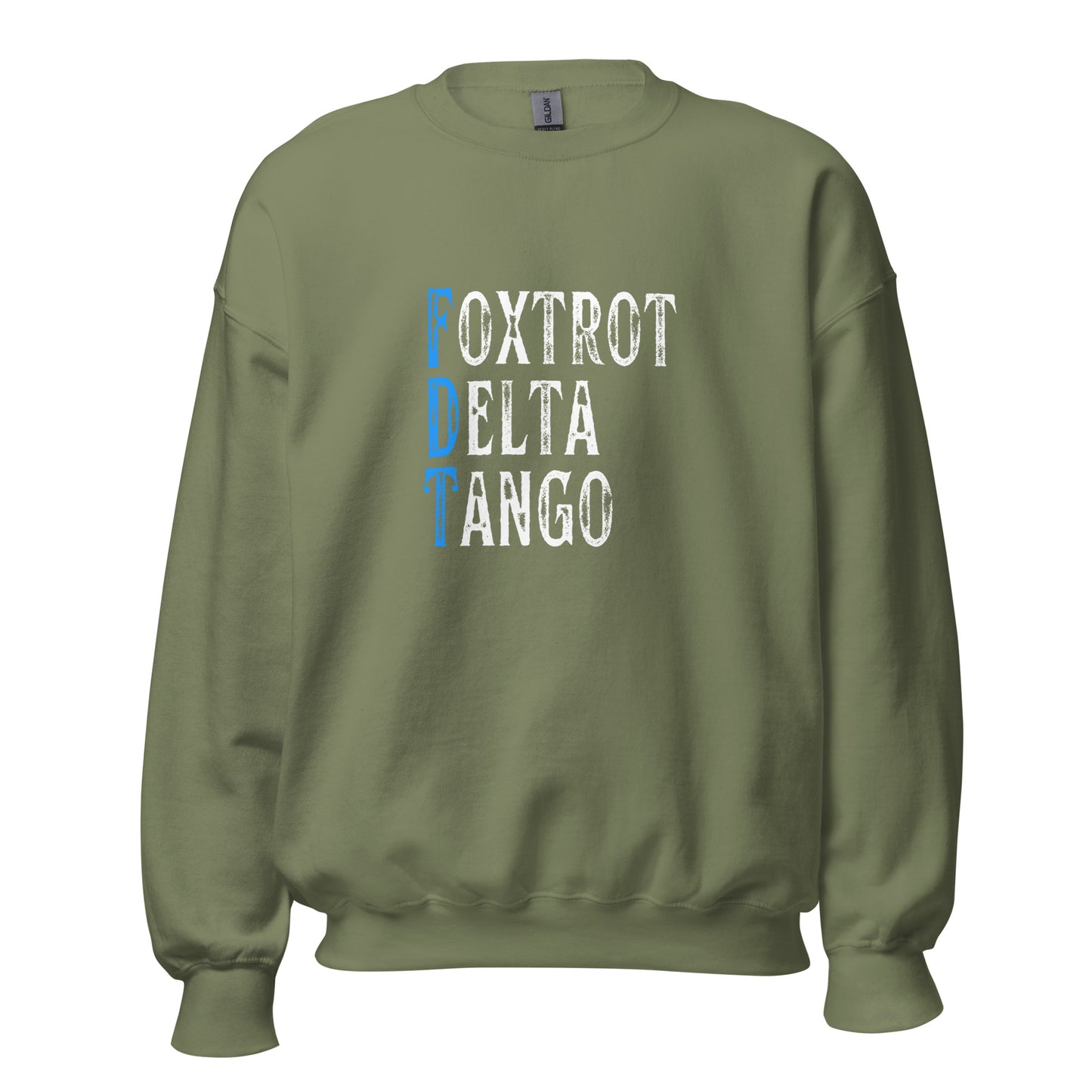 Foxtrot Delta Tango - Unisex Sweatshirt Shirts & Tops Woke American Apparel Military Green S