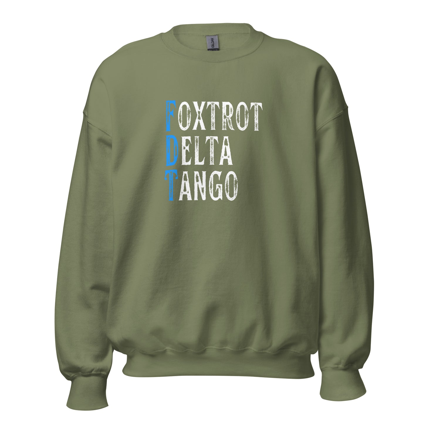 Foxtrot Delta Tango - Unisex Sweatshirt Shirts & Tops Woke American Apparel Military Green S