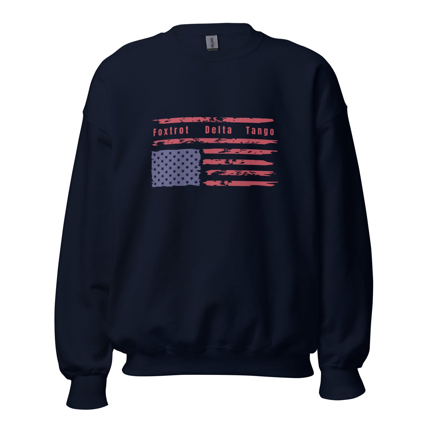 Foxtrot Delta Tango (Flag) - Unisex Sweatshirt Shirts & Tops Woke American Apparel