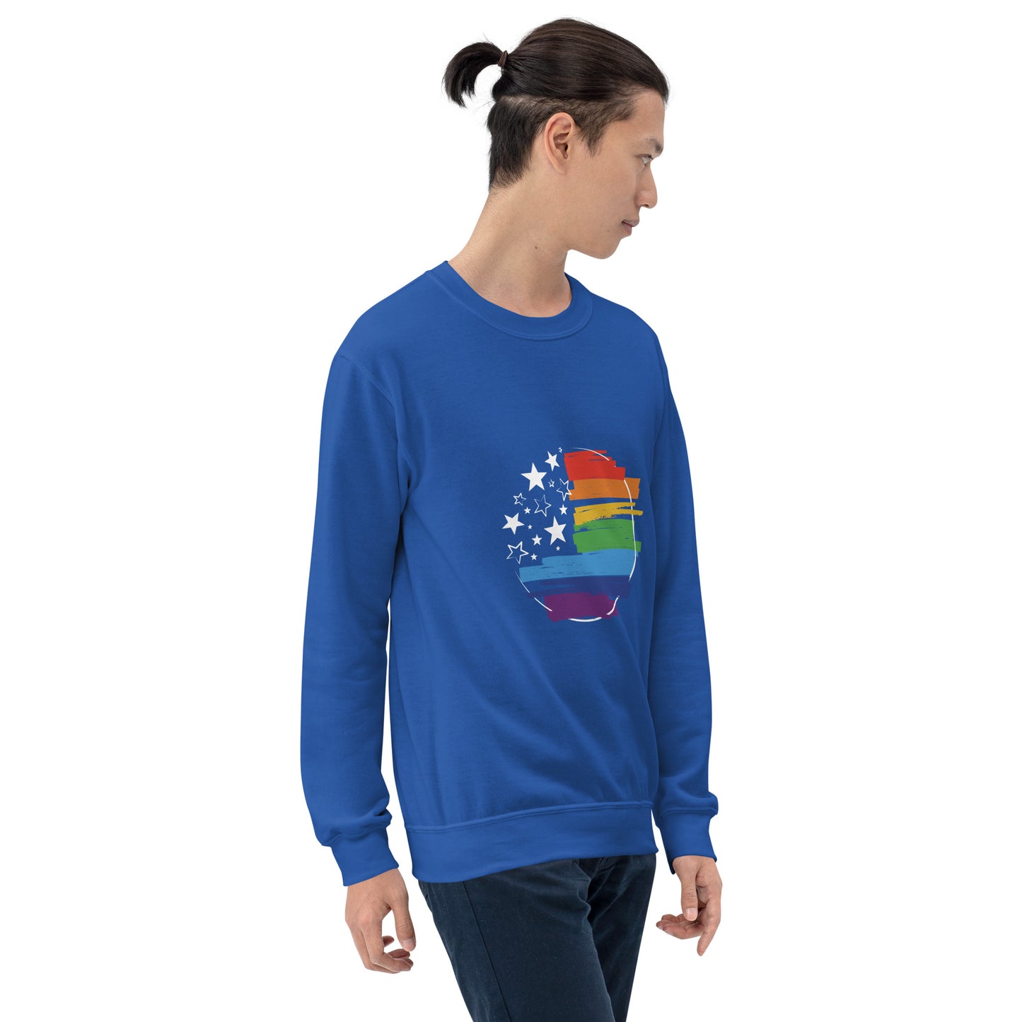 Stars & Pride - Unisex Sweatshirt - Supporting LGBTQIA+ Rights Shirts & Tops Woke American Apparel