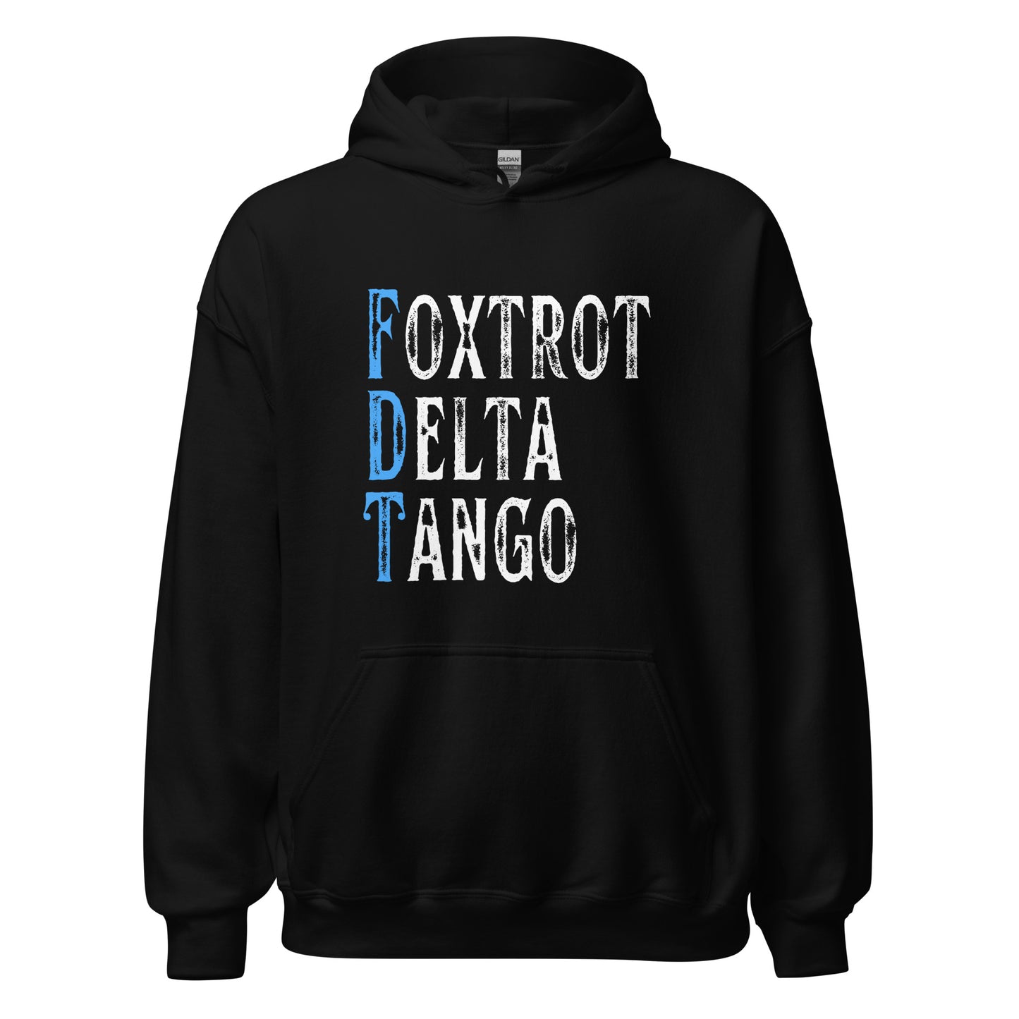 Foxtrot Delta Tango - Unisex Hoodie Shirts & Tops Woke American Apparel Black S