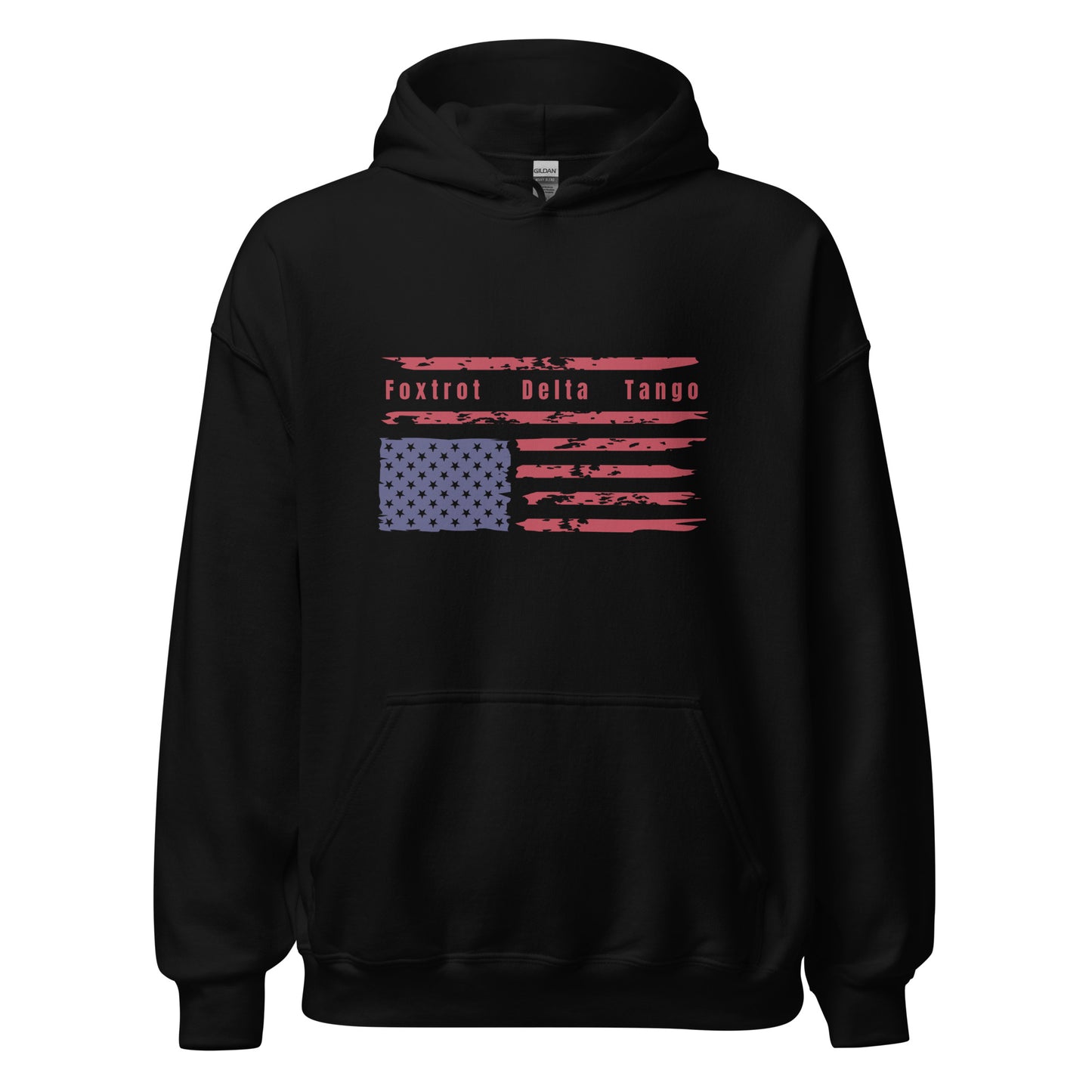Foxtrot Delta Tango (Flag) - Unisex Hoodie Shirts & Tops Woke American Apparel