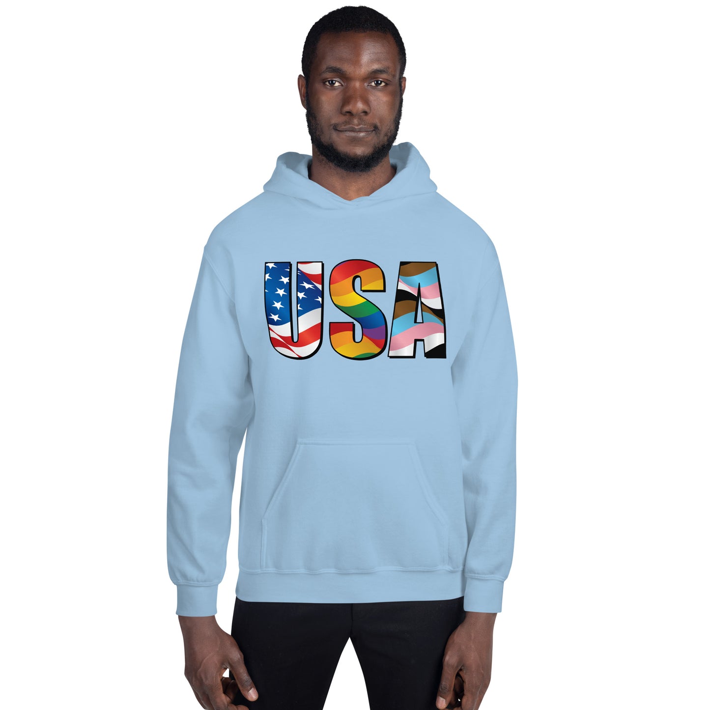 USA Pride - Unisex Hoodie - Supporting Equal Rights for All Americans Shirts & Tops Woke American Apparel