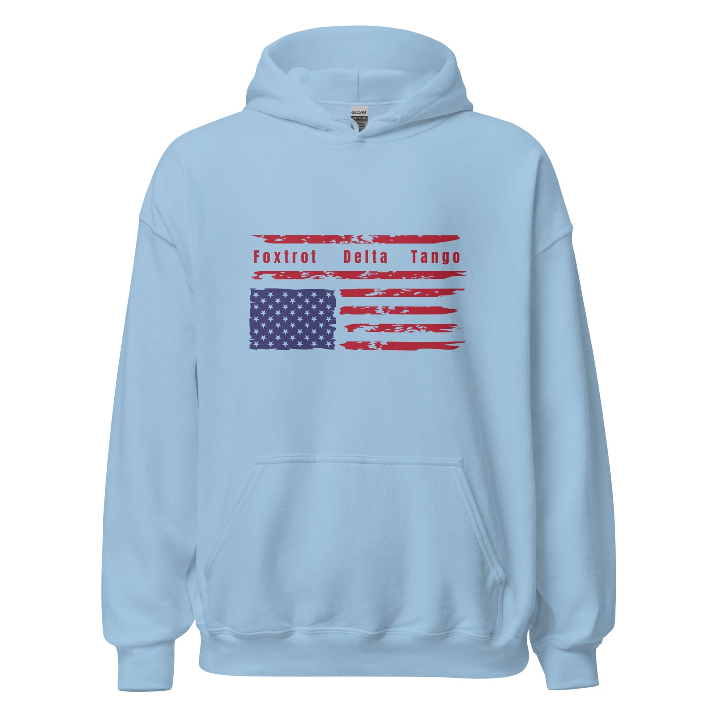 Foxtrot Delta Tango (Flag) - Unisex Hoodie Shirts & Tops Woke American Apparel