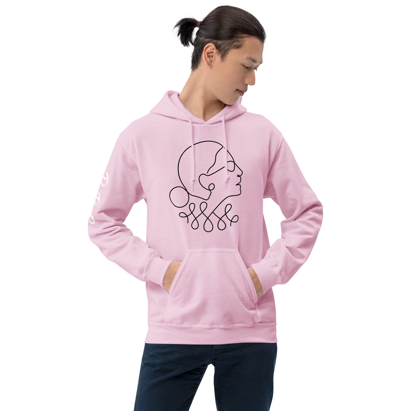 Ruth Bader Ginsburg - Hoodie RBG Sleeve - Supporting Women's Rights Shirts & Tops Woke American Apparel Light Pink S