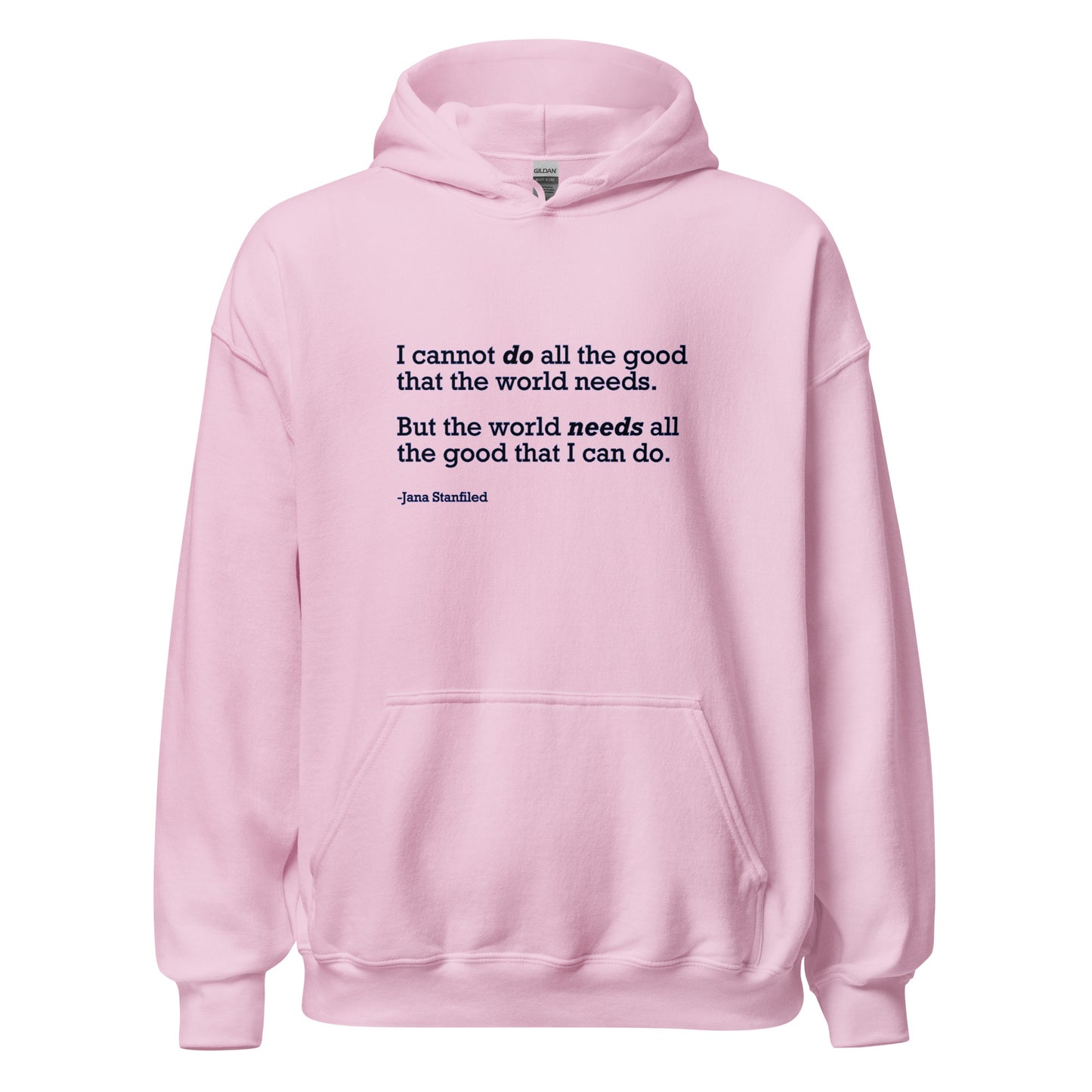 The World Needs Good - Unisex Hoodie Shirts & Tops Woke American Apparel Light Pink S