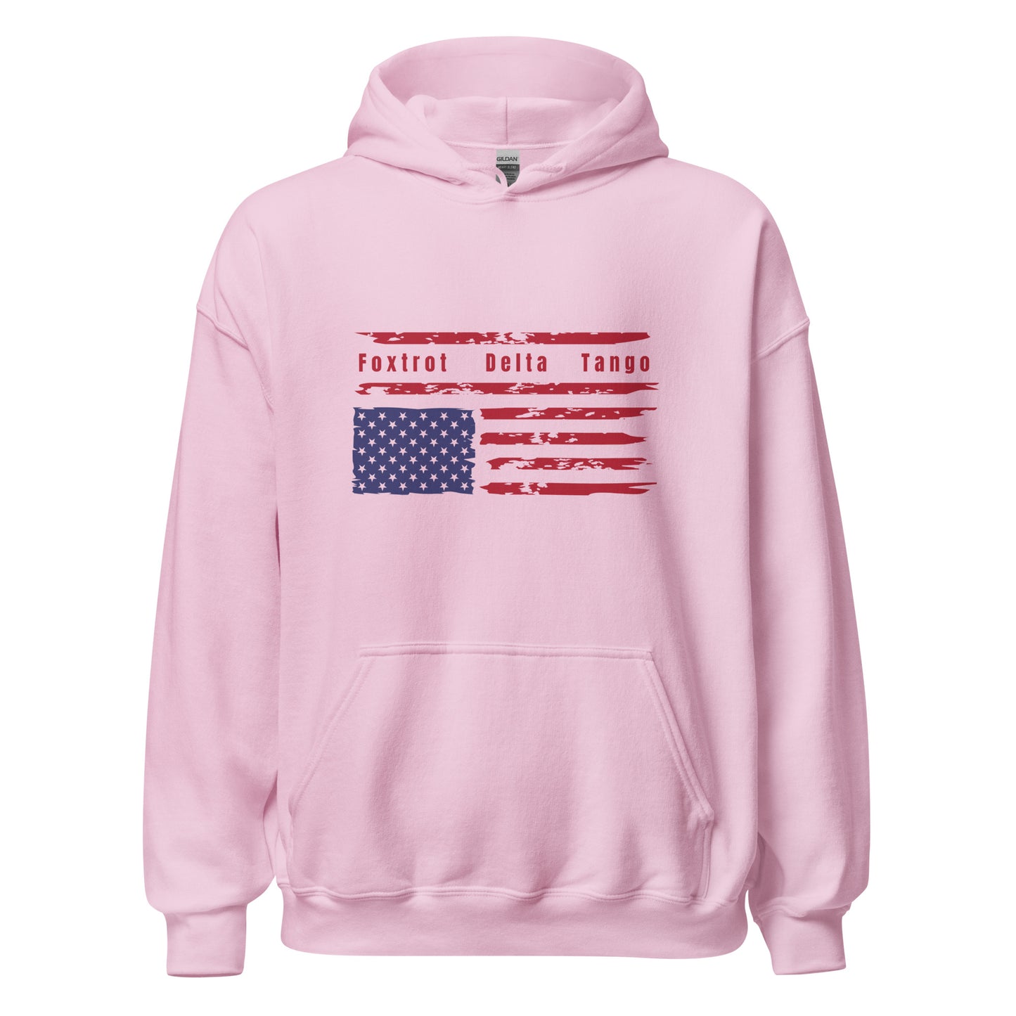 Foxtrot Delta Tango (Flag) - Unisex Hoodie Shirts & Tops Woke American Apparel