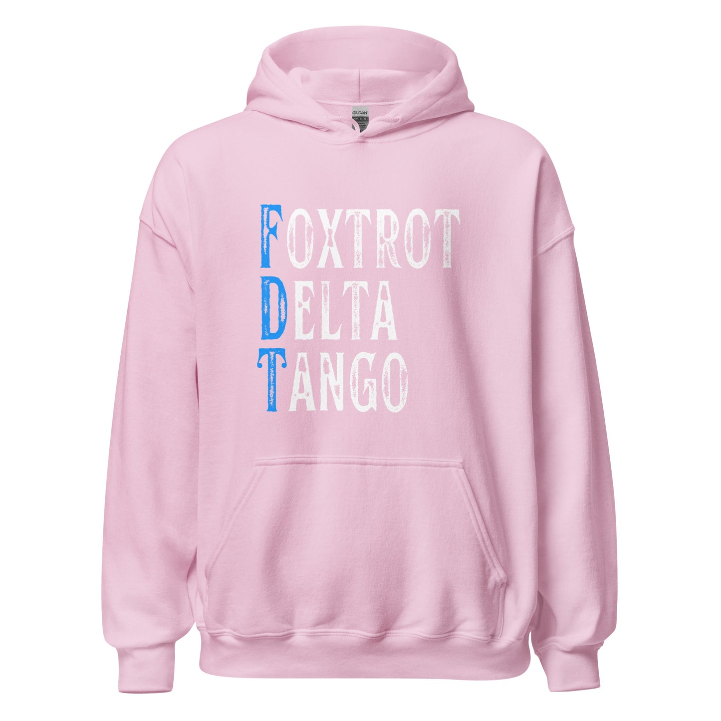 Foxtrot Delta Tango - Unisex Hoodie Shirts & Tops Woke American Apparel Light Pink S