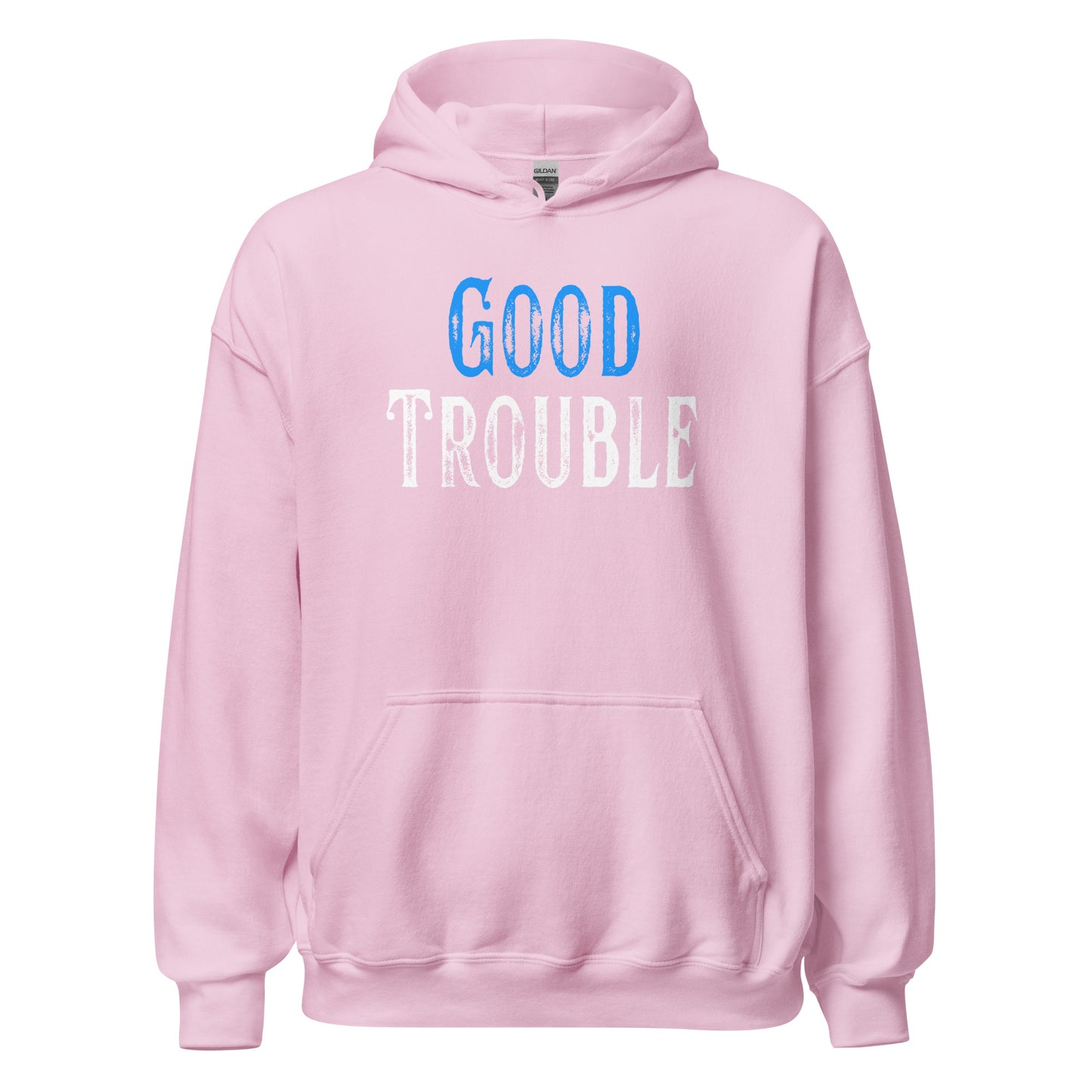 Good Trouble - Unisex Hoodie Shirts & Tops Woke American Apparel Light Pink S