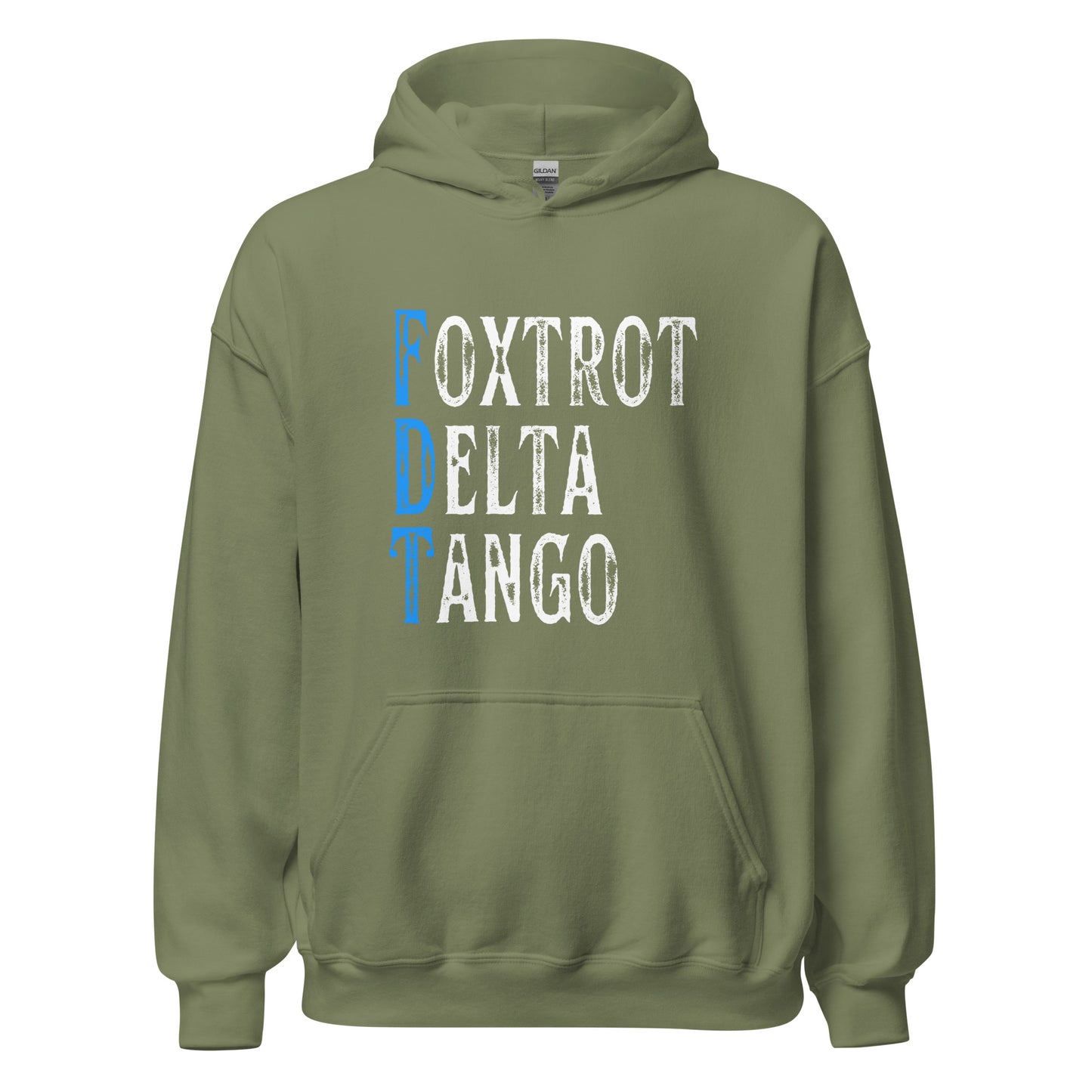 Foxtrot Delta Tango - Unisex Hoodie Shirts & Tops Woke American Apparel Military Green S