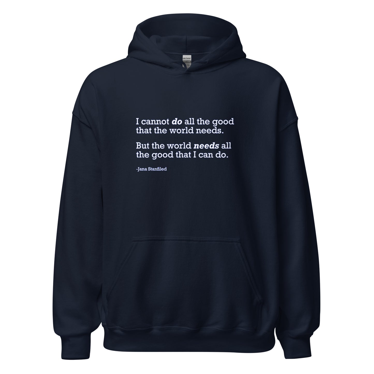 The World Needs Good - Unisex Hoodie Shirts & Tops Woke American Apparel Navy S
