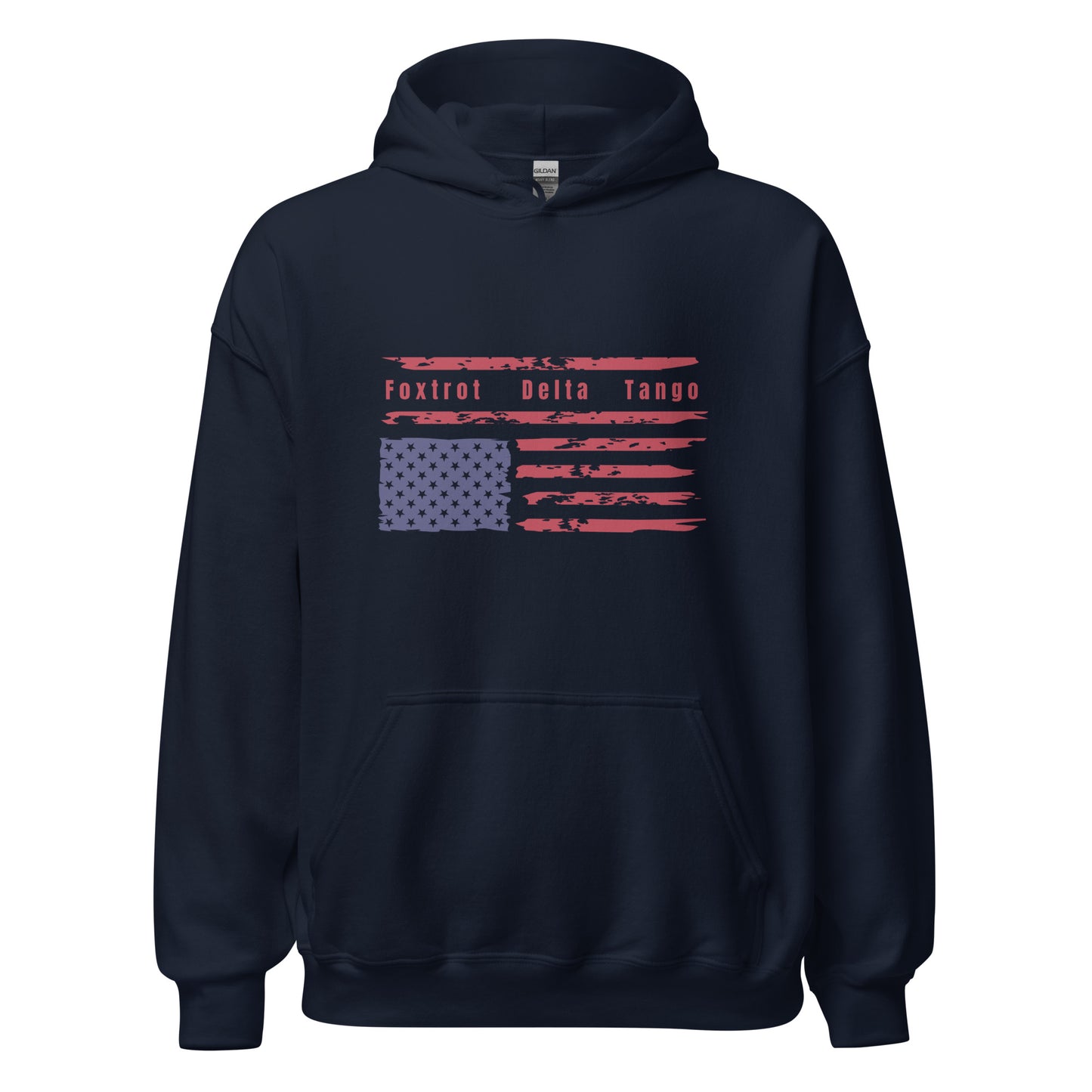 Foxtrot Delta Tango (Flag) - Unisex Hoodie Shirts & Tops Woke American Apparel