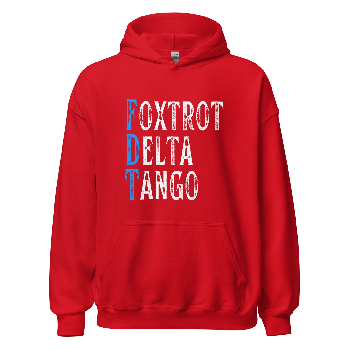 Foxtrot Delta Tango - Unisex Hoodie Shirts & Tops Woke American Apparel Red S