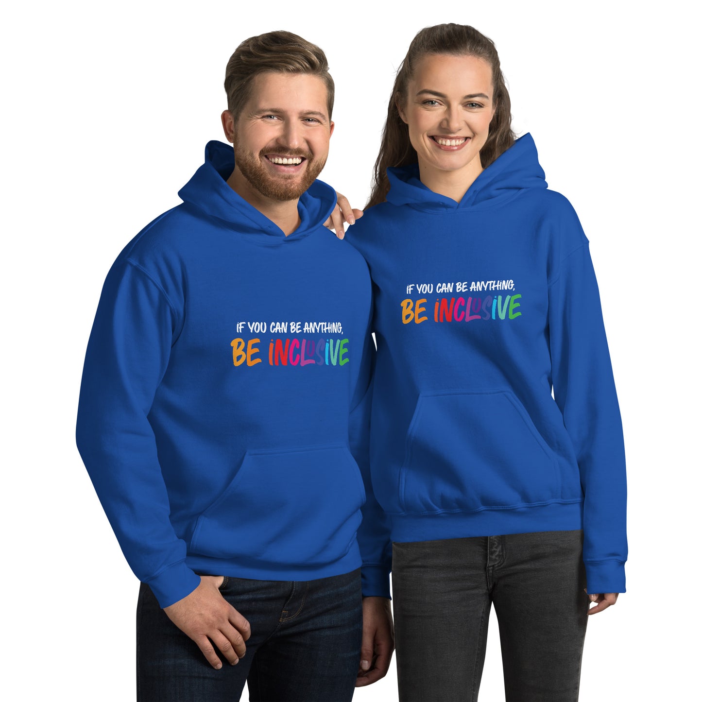 Be Inclusive - Unisex Hoodie - Supporting Equal Rights for All Americans Shirts & Tops Woke American Apparel Royal S