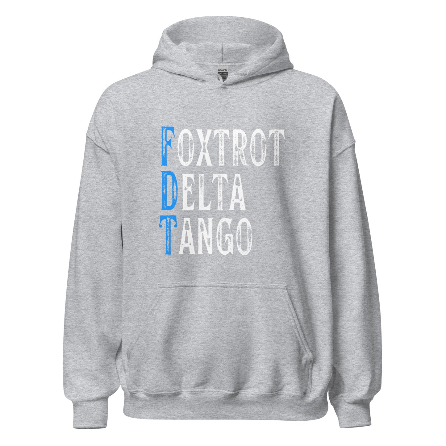 Foxtrot Delta Tango - Unisex Hoodie Shirts & Tops Woke American Apparel Sport Grey S