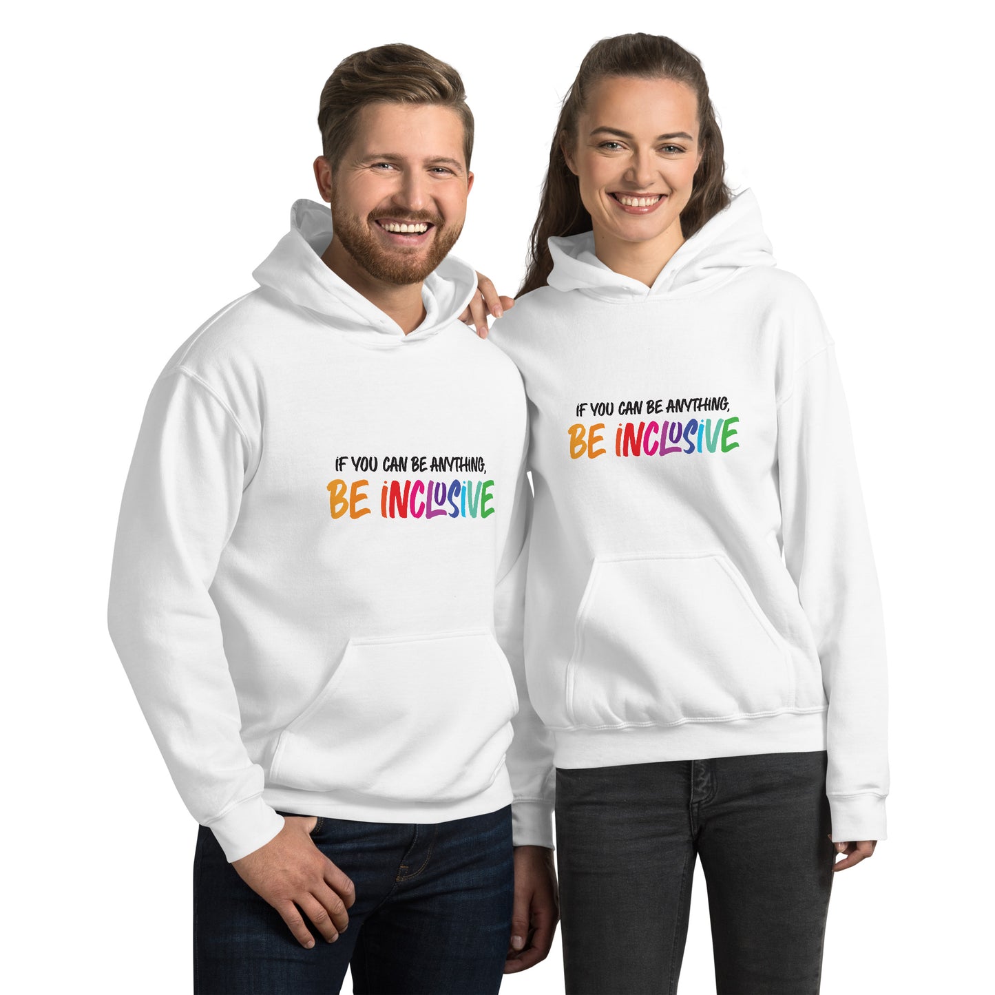 Be Inclusive - Unisex Hoodie - Supporting Equal Rights for All Americans Shirts & Tops Woke American Apparel