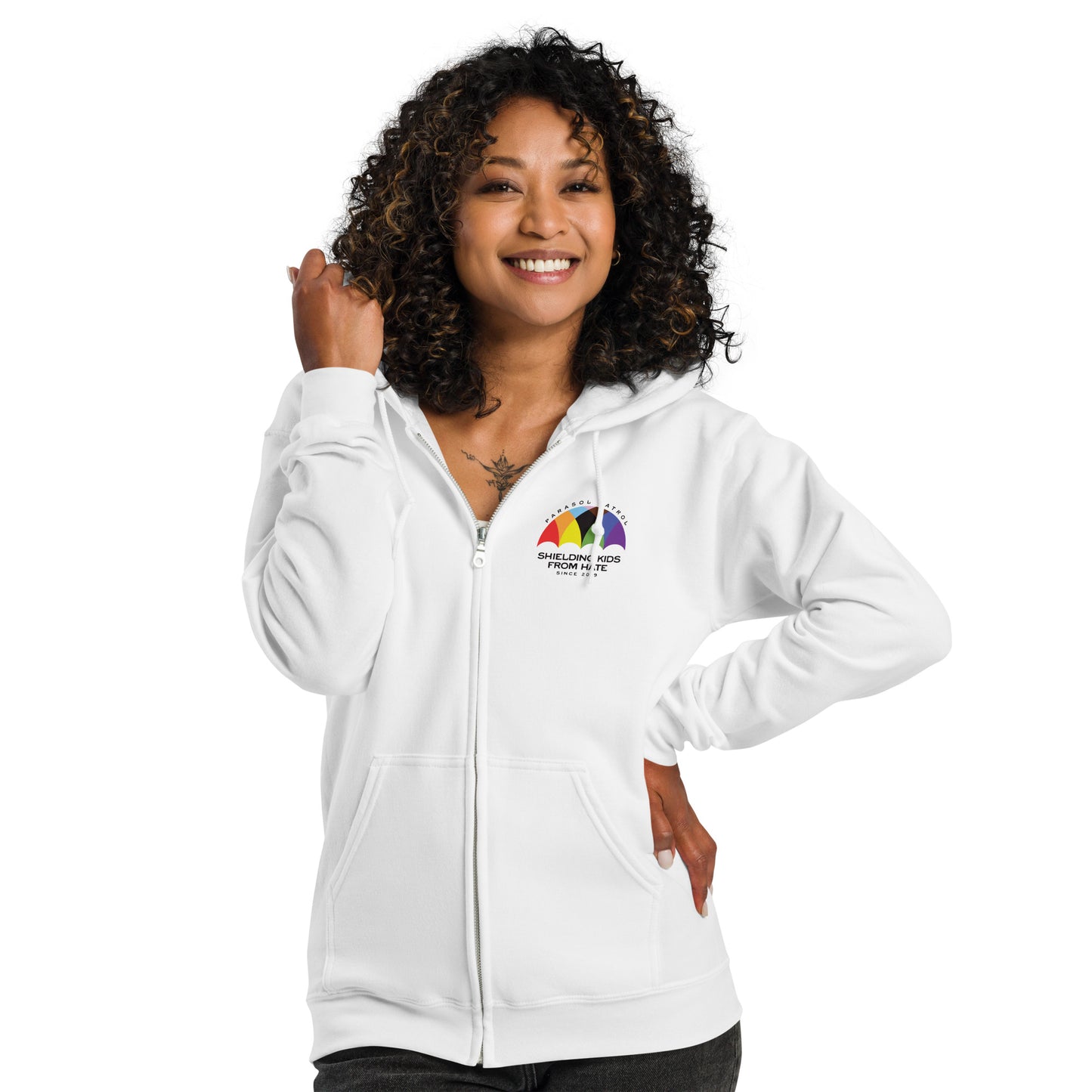 Parasol Patrol - Unisex Zip Hoodie Shirts & Tops Woke American Apparel