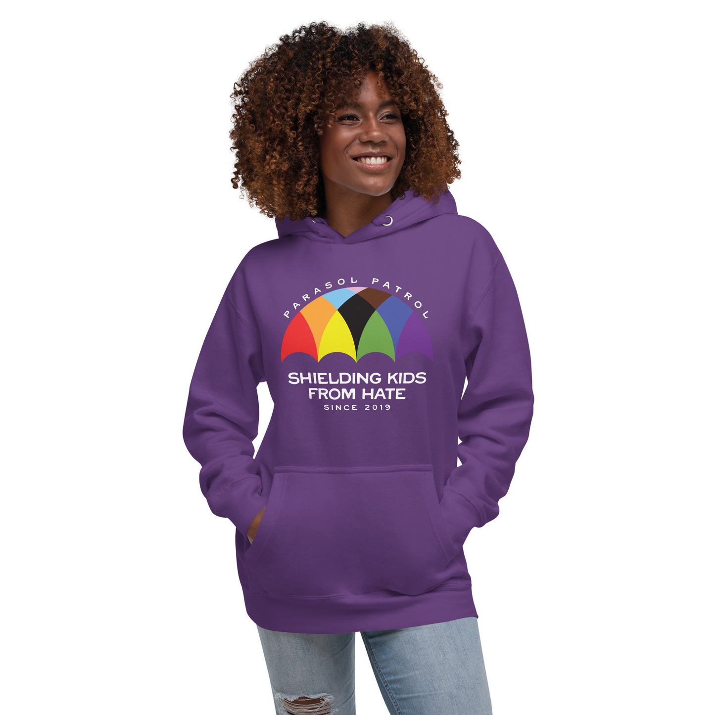 Parasol Patrol - Unisex Hoodie Shirts & Tops Woke American Apparel Purple S