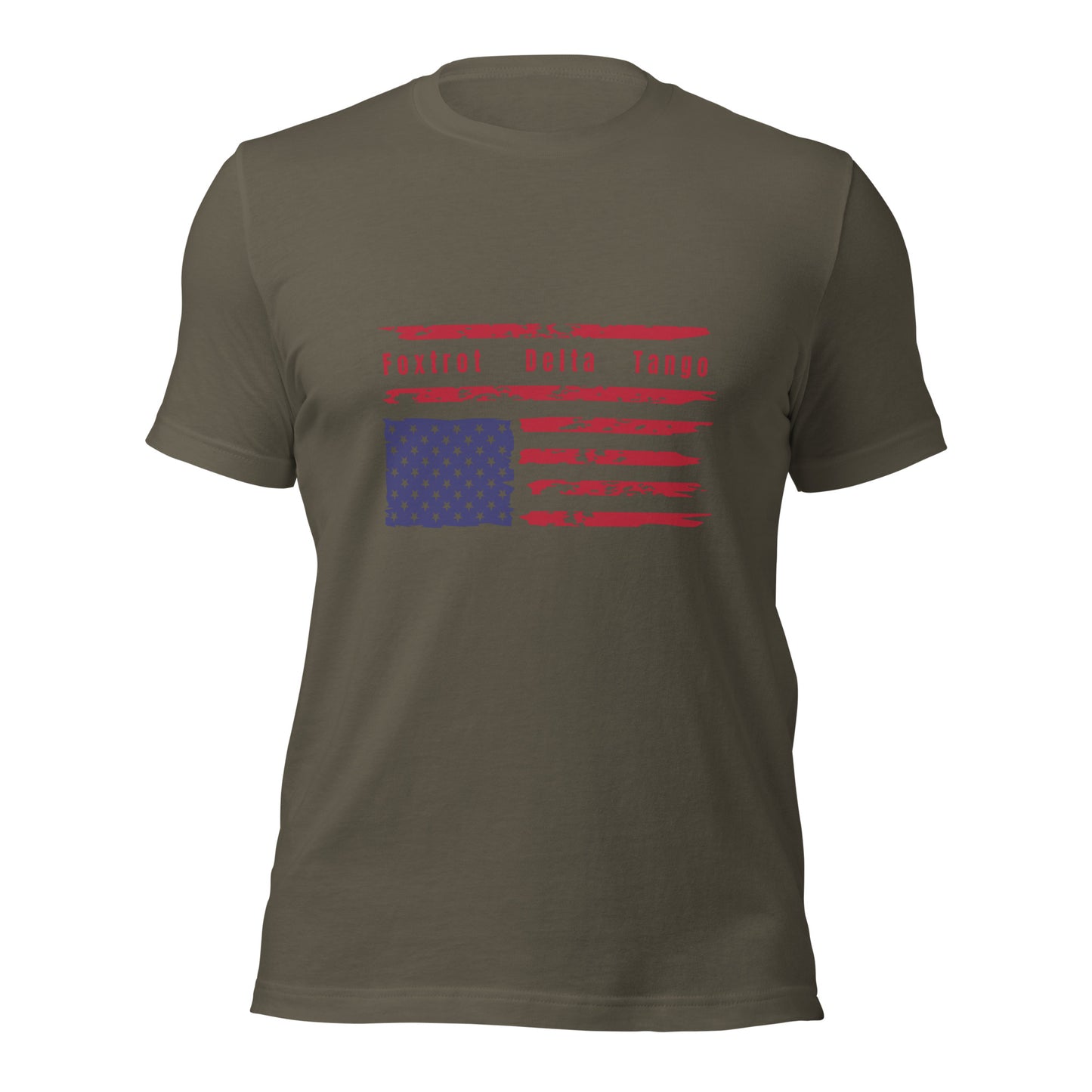 Foxtrot Delta Tango (Flag) - Unisex T-Shirt Shirts & Tops Woke American Apparel