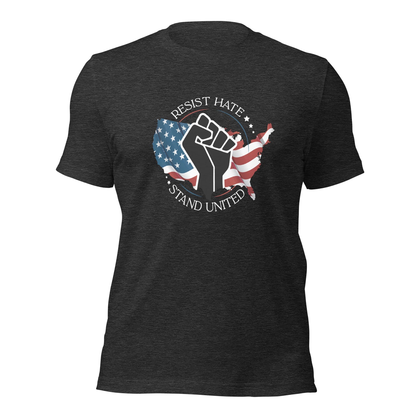 Resist Hate, Stand United - Unisex T-Shirt - Supporting Black Lives Matter and Equal Rights for All Americans Shirts & Tops Woke American Apparel