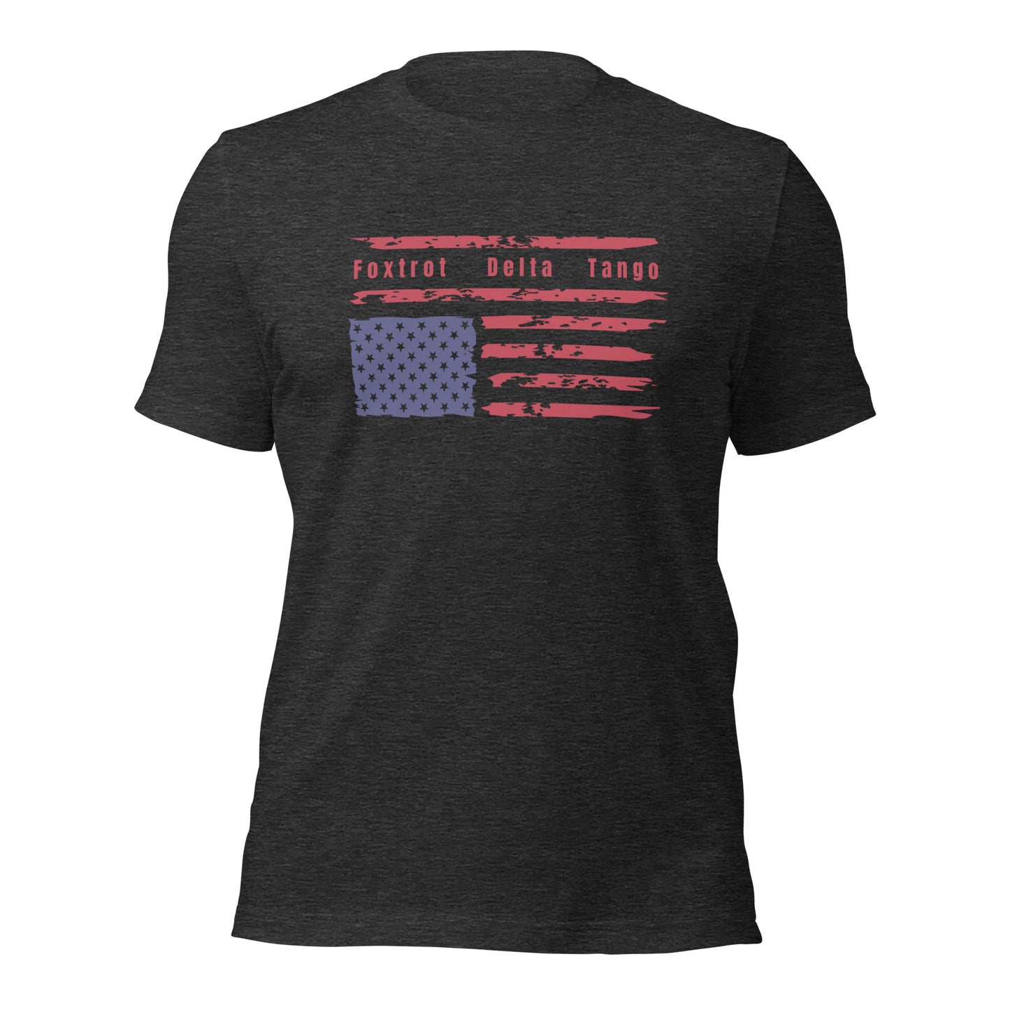Foxtrot Delta Tango (Flag) - Unisex T-Shirt Shirts & Tops Woke American Apparel Dark Grey Heather XS