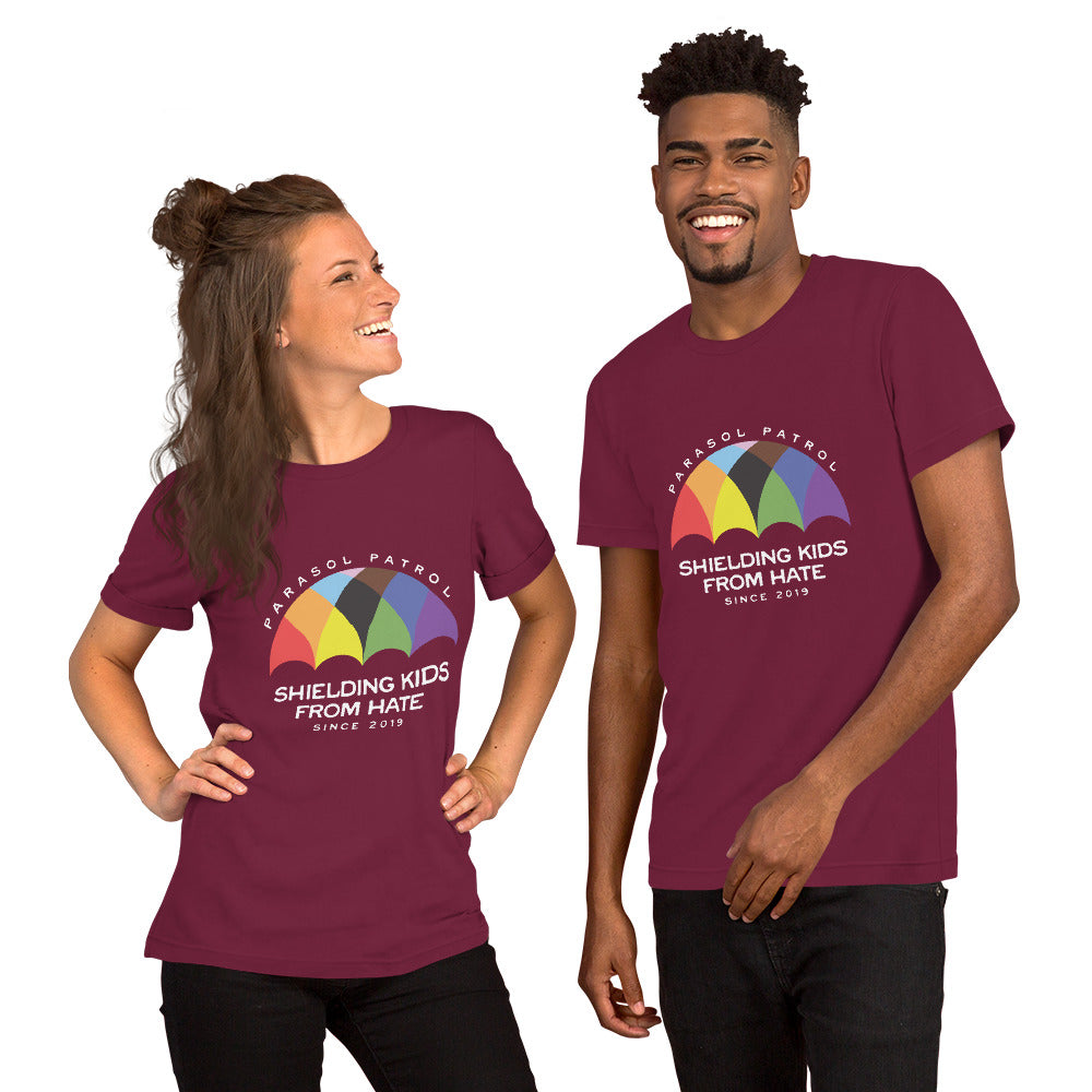 Parasol Patrol - Unisex T-Shirt Shirts & Tops Woke American Apparel Maroon XS