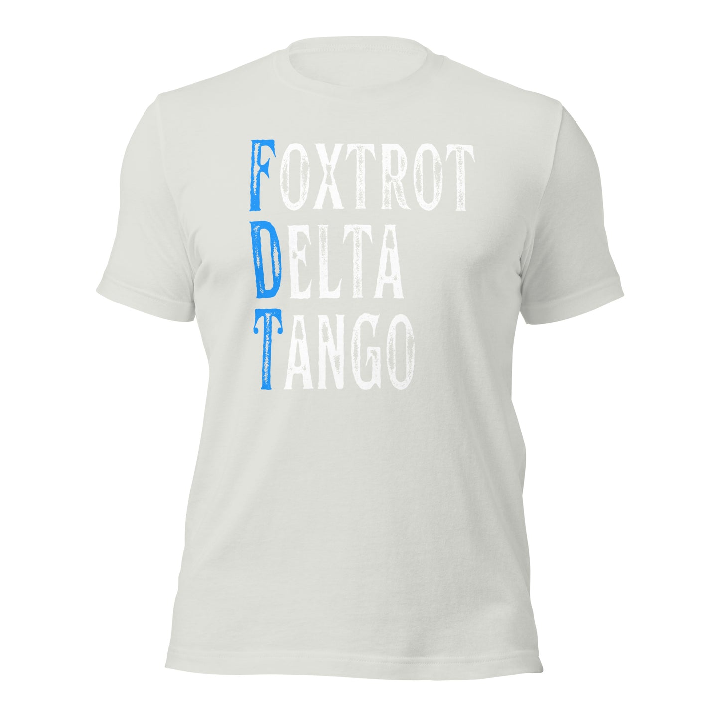 Foxtrot Delta Tango - Unisex T-Shirt Shirts & Tops Woke American Apparel Silver S