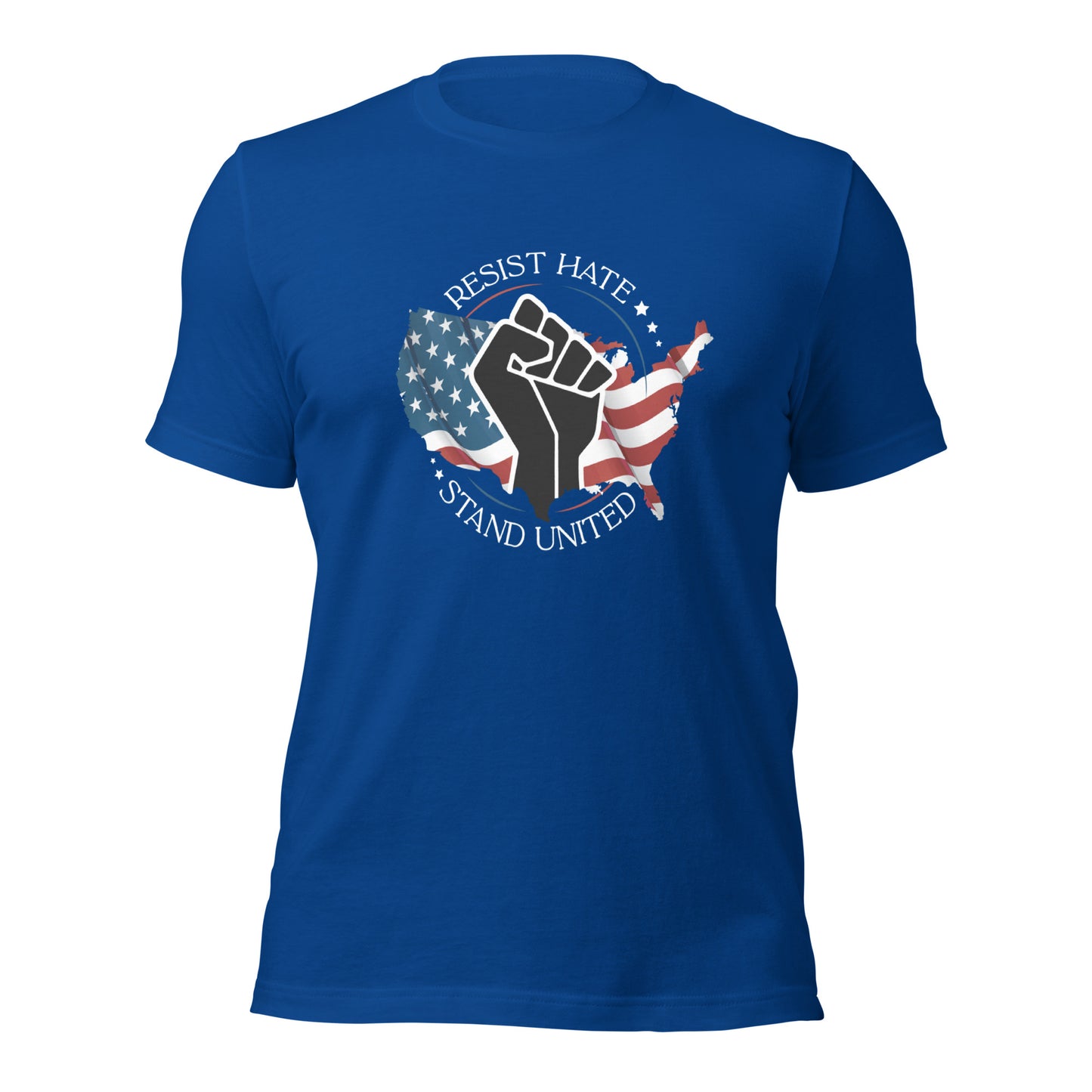 Resist Hate, Stand United - Unisex T-Shirt - Supporting Black Lives Matter and Equal Rights for All Americans Shirts & Tops Woke American Apparel