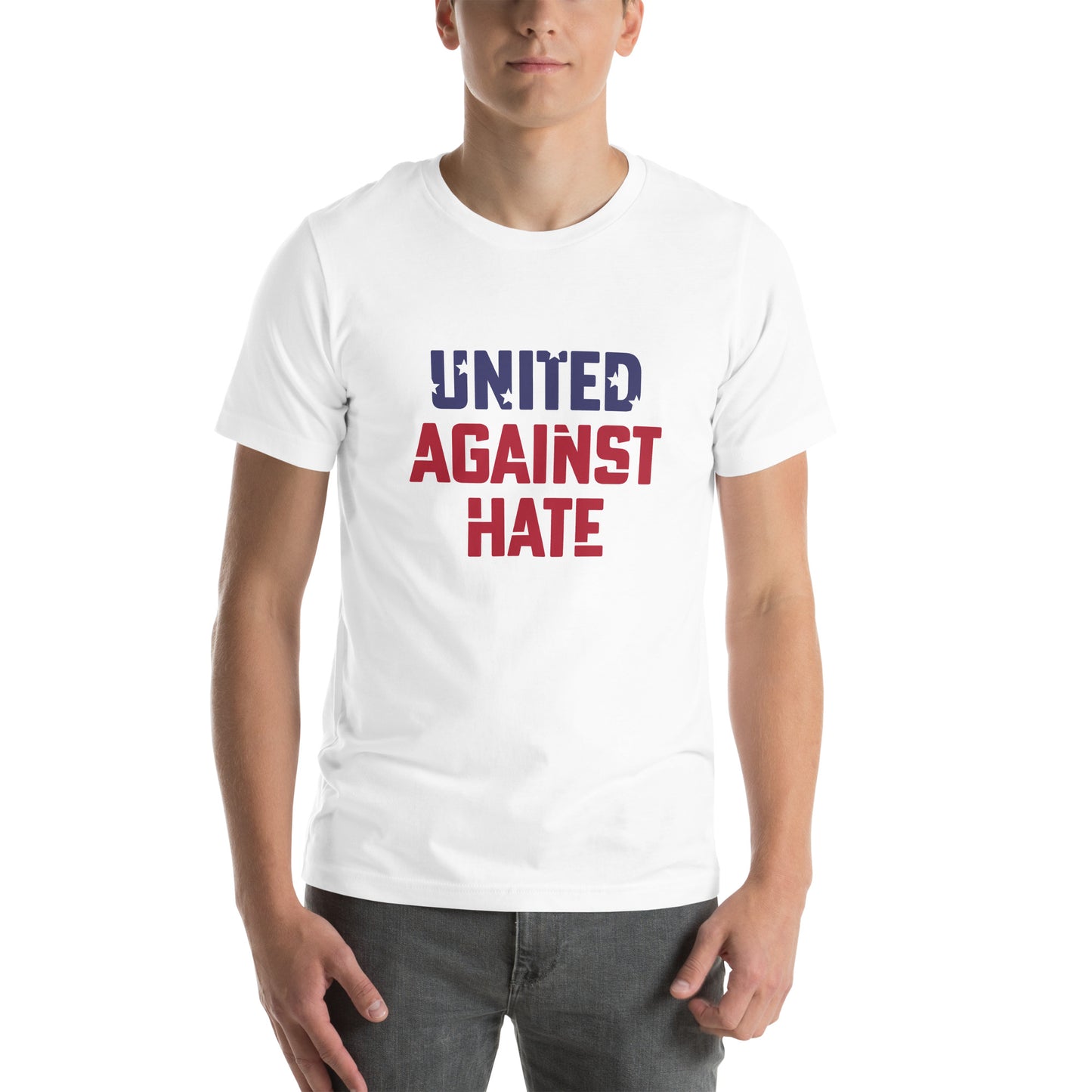 United Against Hate - Unisex T-Shirt - Supporting Black Lives Matter and Equal Rights for All Americans Shirts & Tops Woke American Apparel White XS