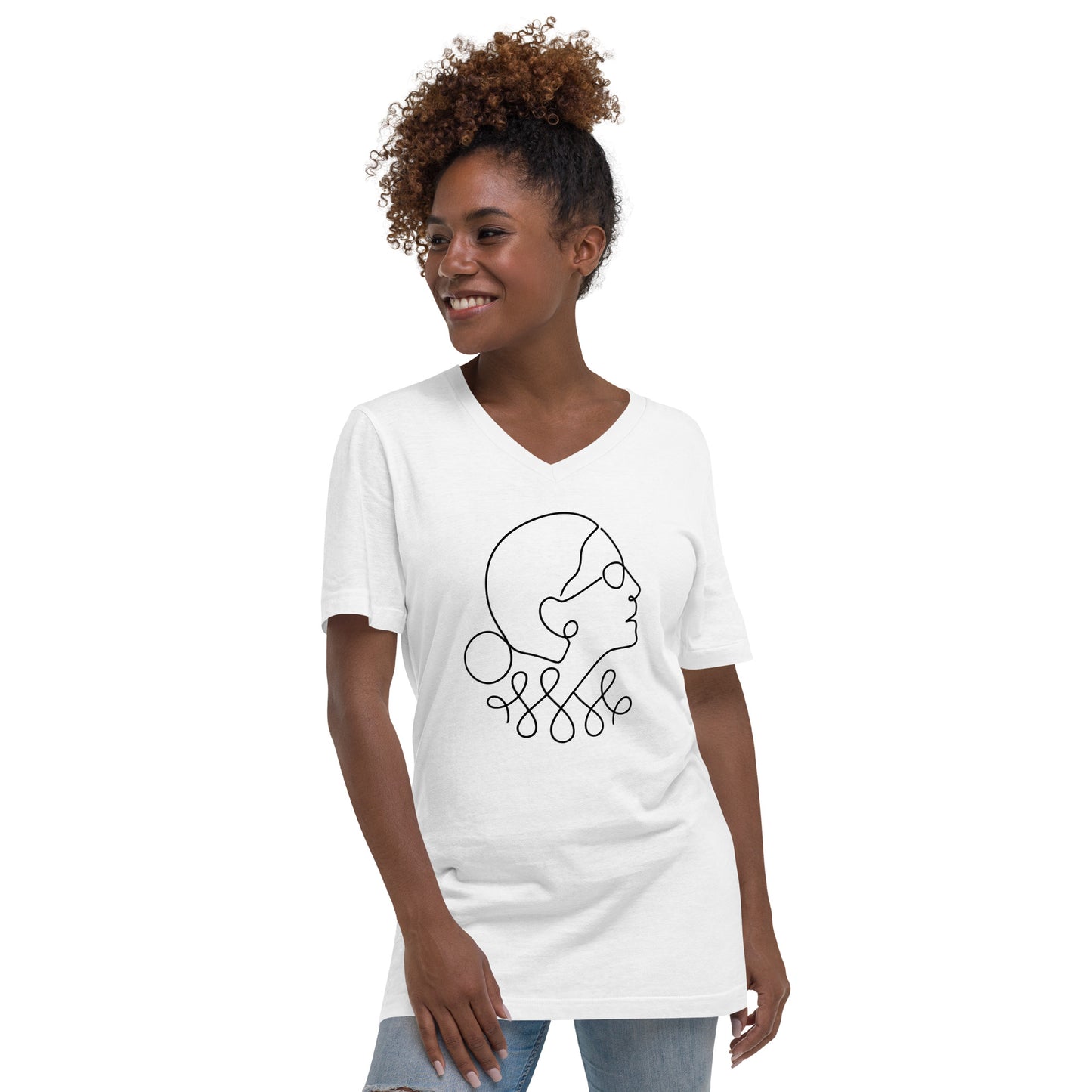 Ruth Bader Ginsburg - V-Neck T-Shirt - Supporting Women's Rights Shirts & Tops Woke American Apparel S