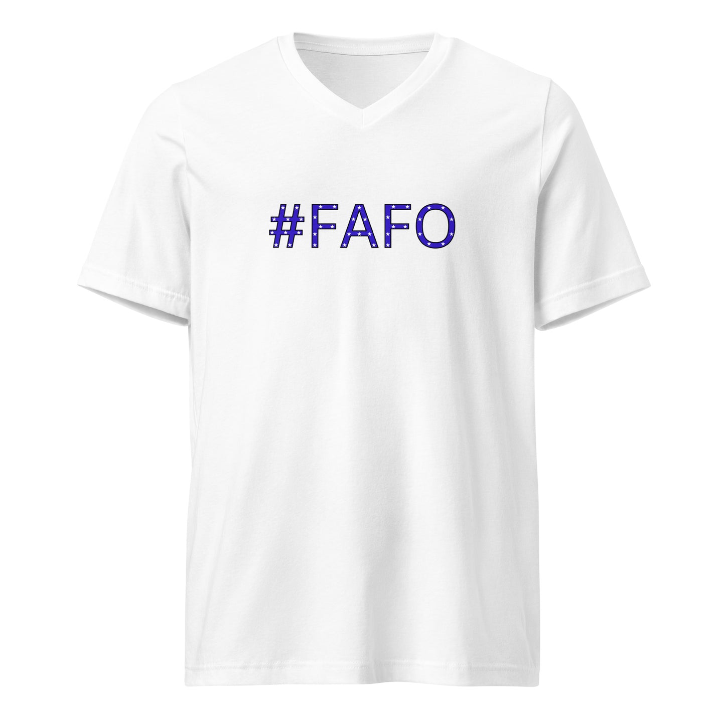 #FAFO - Unisex V-Neck T-Shirt Shirts & Tops Woke American Apparel White S